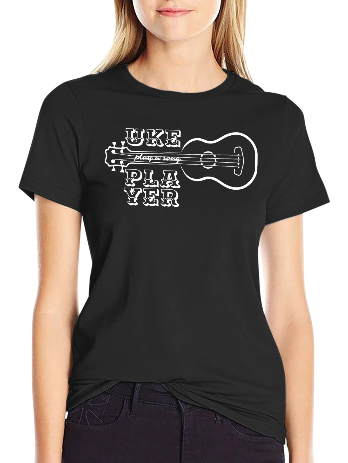 Uke Player Graphic T-Shirt - Ukulele Lover Tee