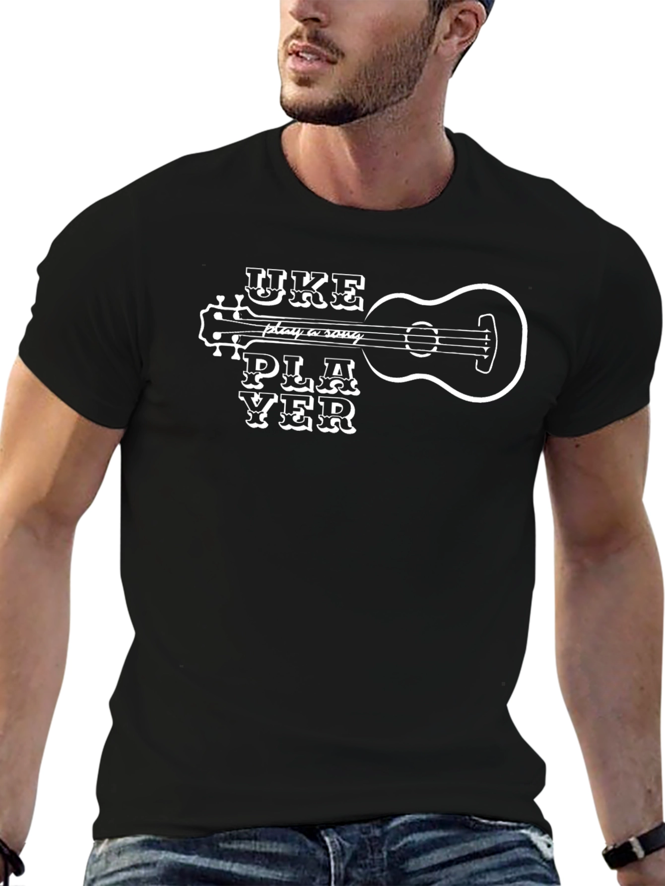 Uke Player Graphic T-Shirt - Ukulele Lover Tee