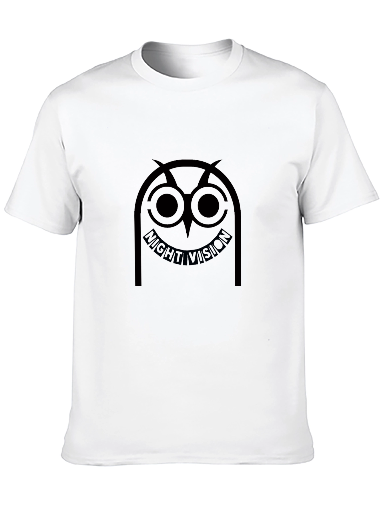 Night Vision Owl Graphic T-Shirt - Black Cotton Tee