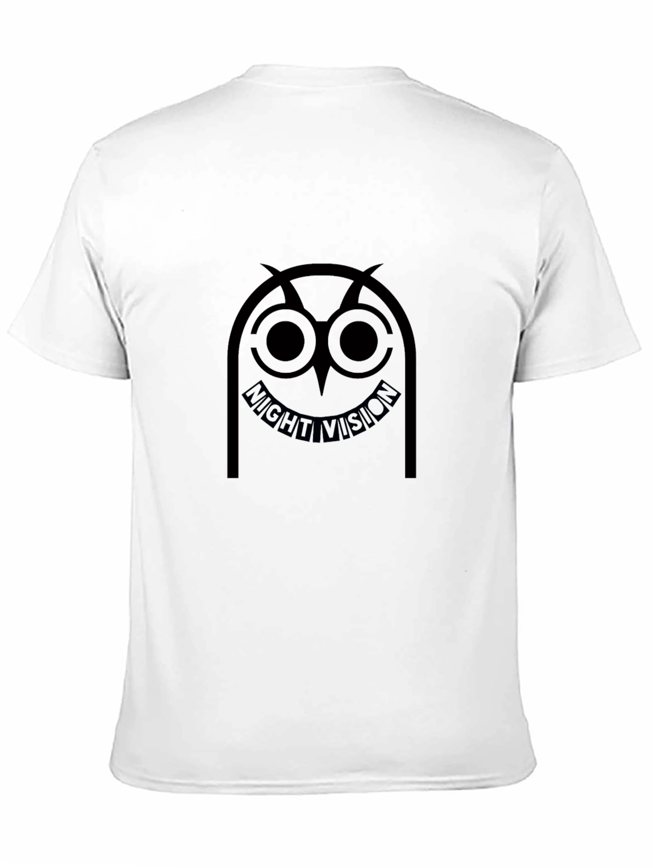 Night Vision Owl Graphic T-Shirt - Black Cotton Tee