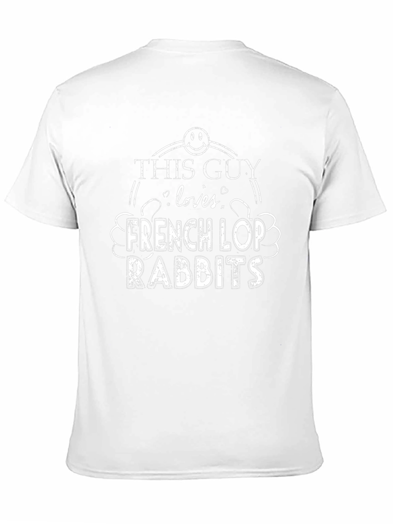 This Guy Loves French Lop Rabbits Black Graphic Tee