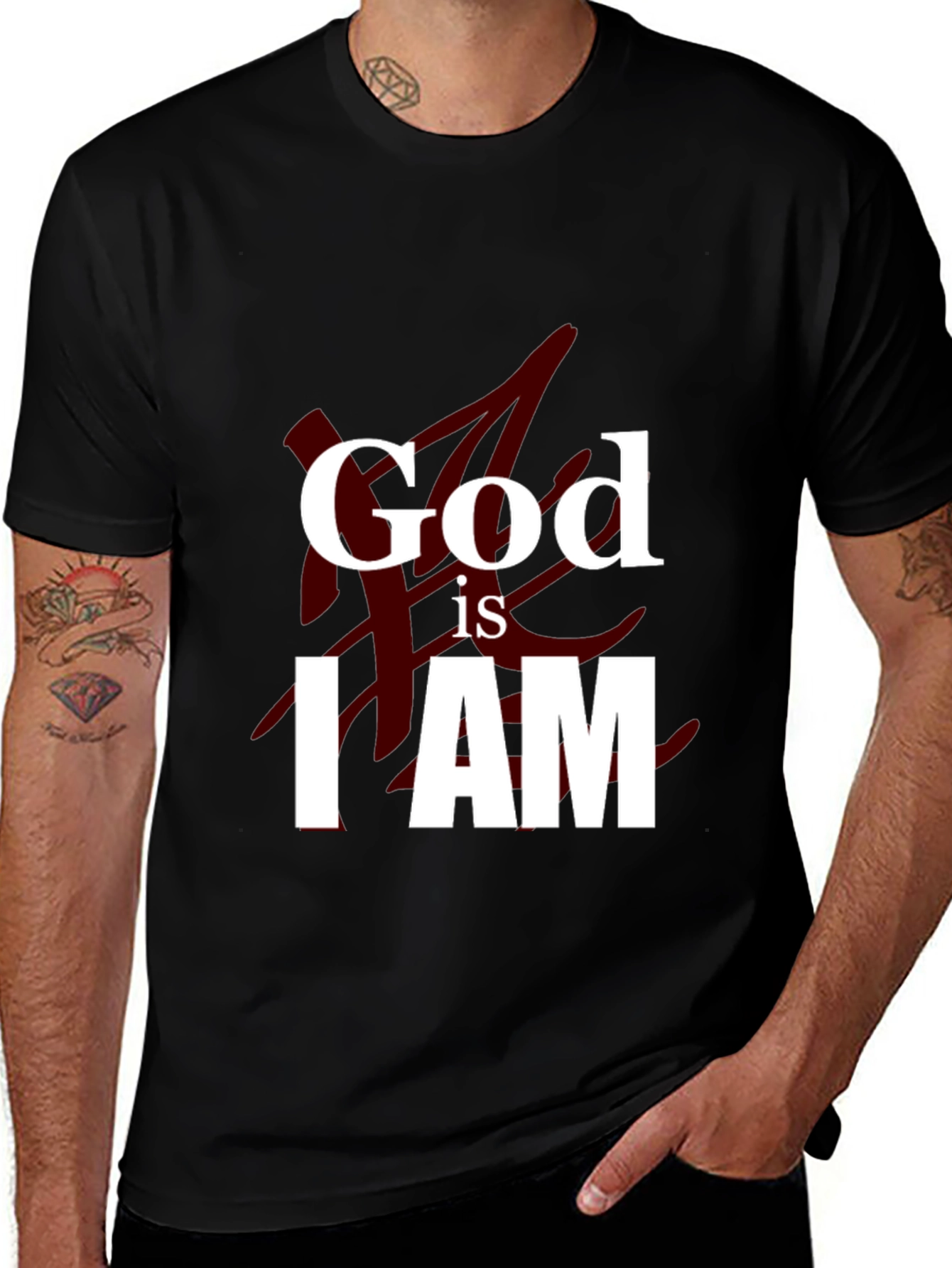 God is I AM Graphic Tee - Black