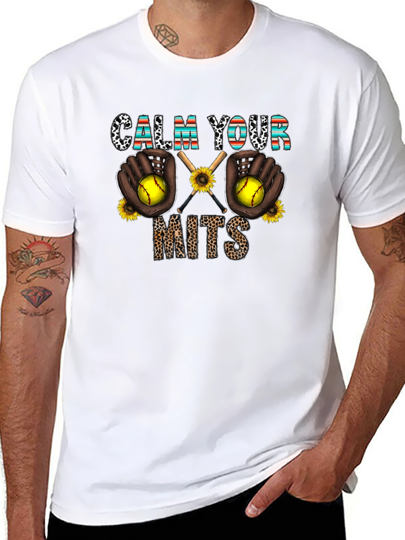 Calm Your Mits Softball Graphic Tee