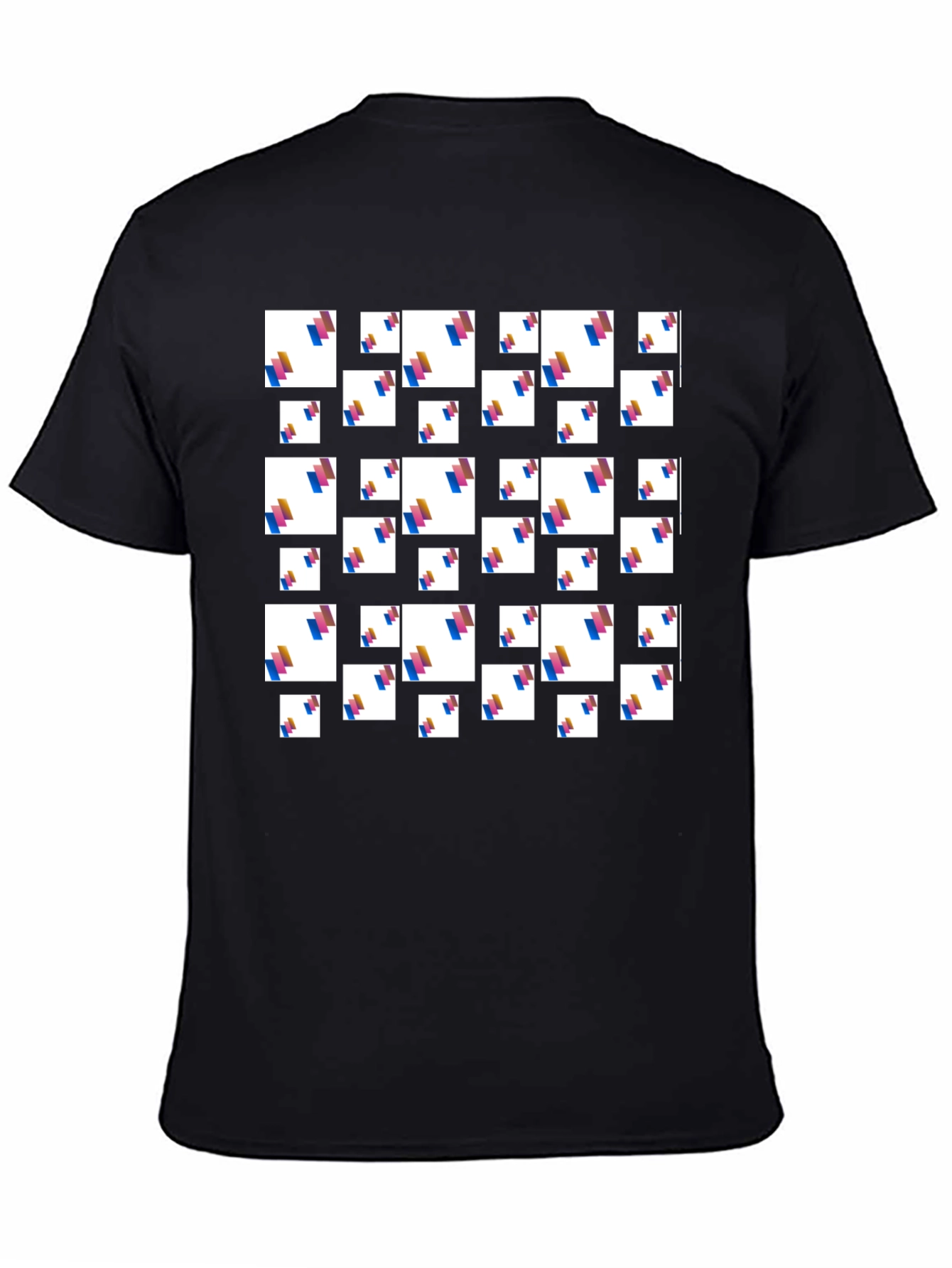 Abstract Pattern Black T-Shirt