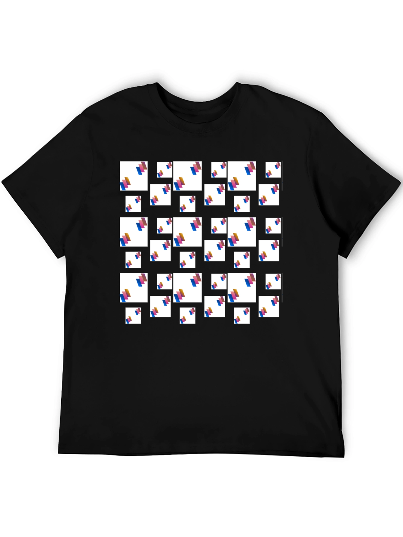 Abstract Pattern Black T-Shirt
