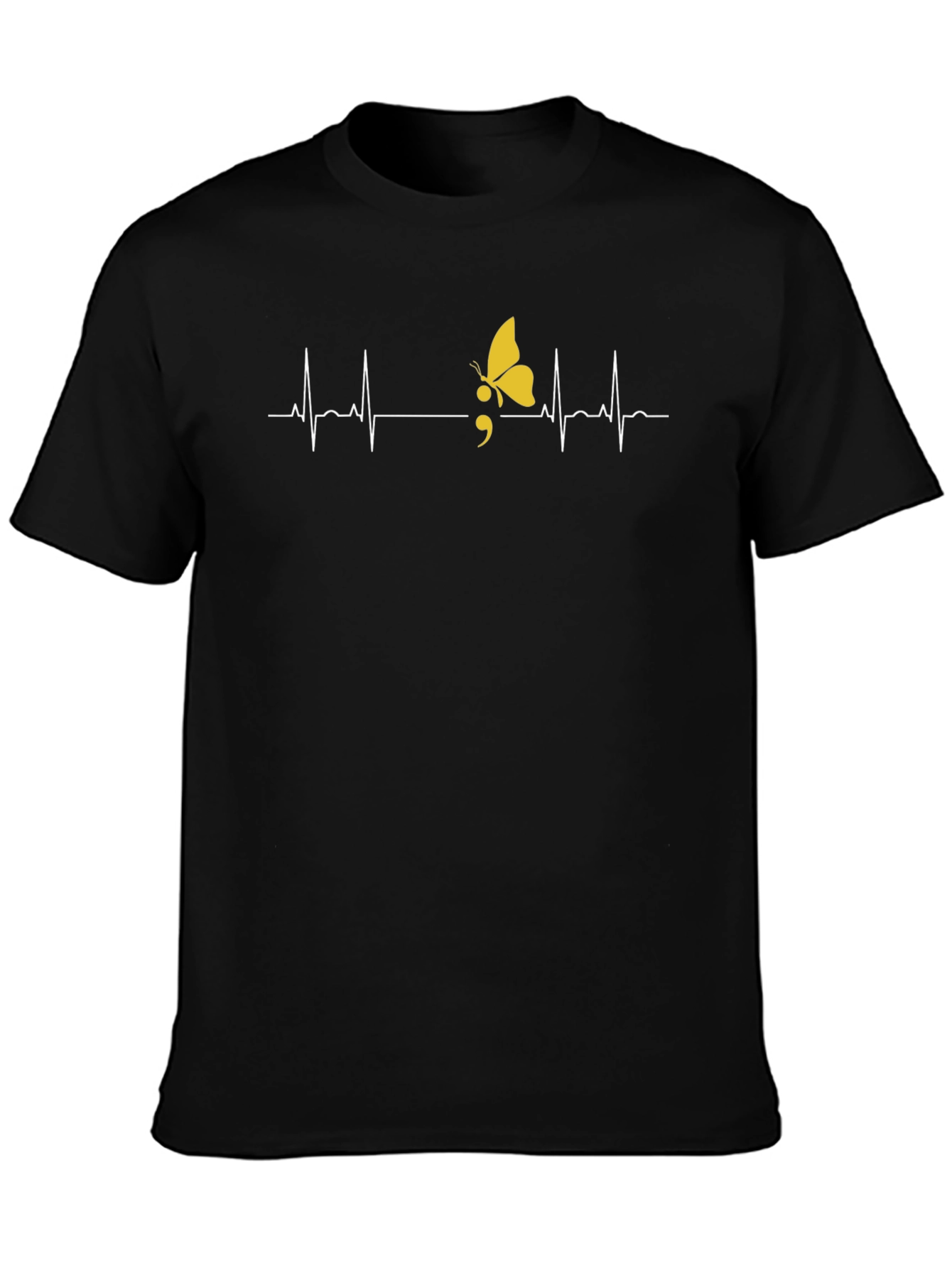 Semicolon Butterfly Graphic Tee - Mental Health Awareness