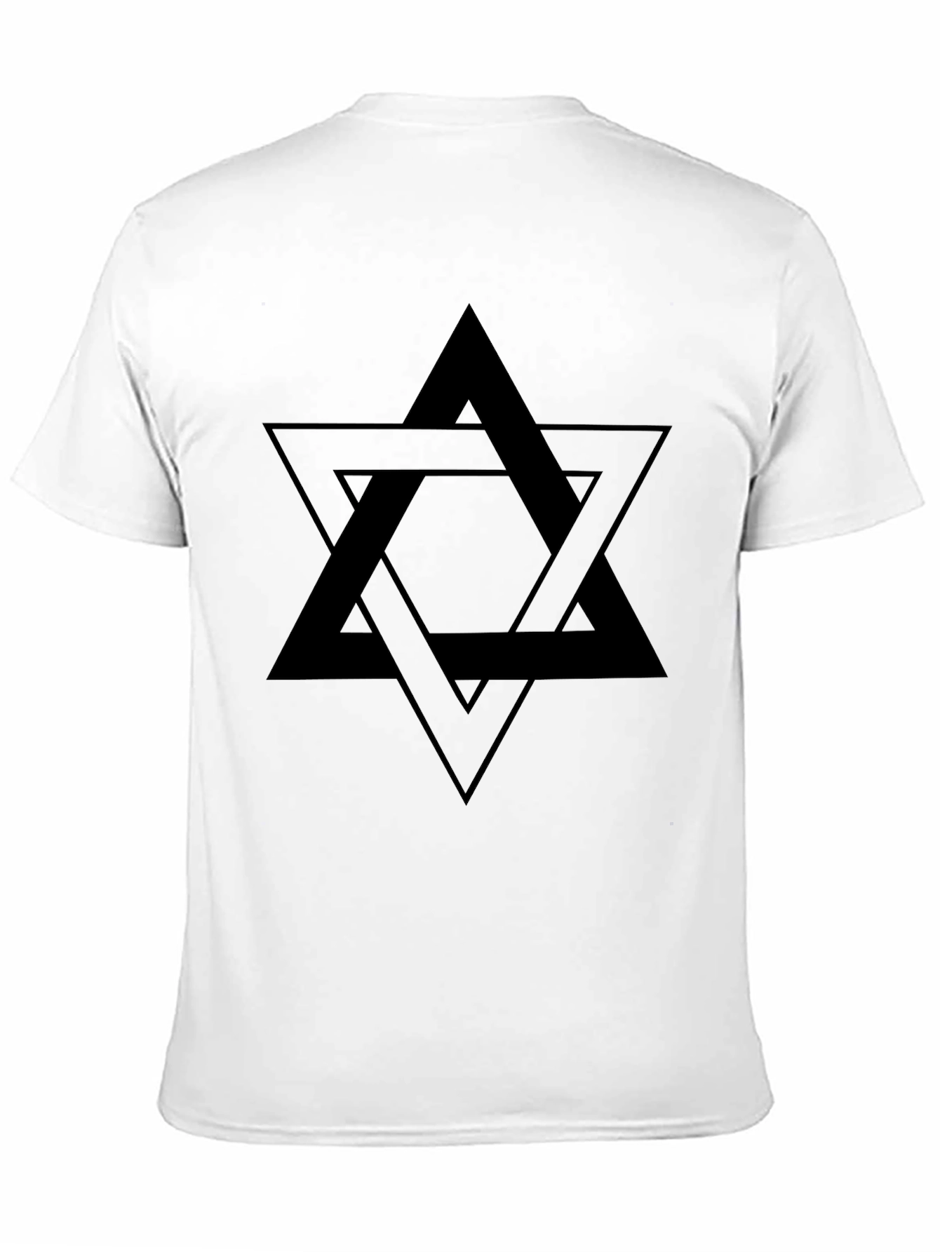 Geometric Star Graphic Tee - Black