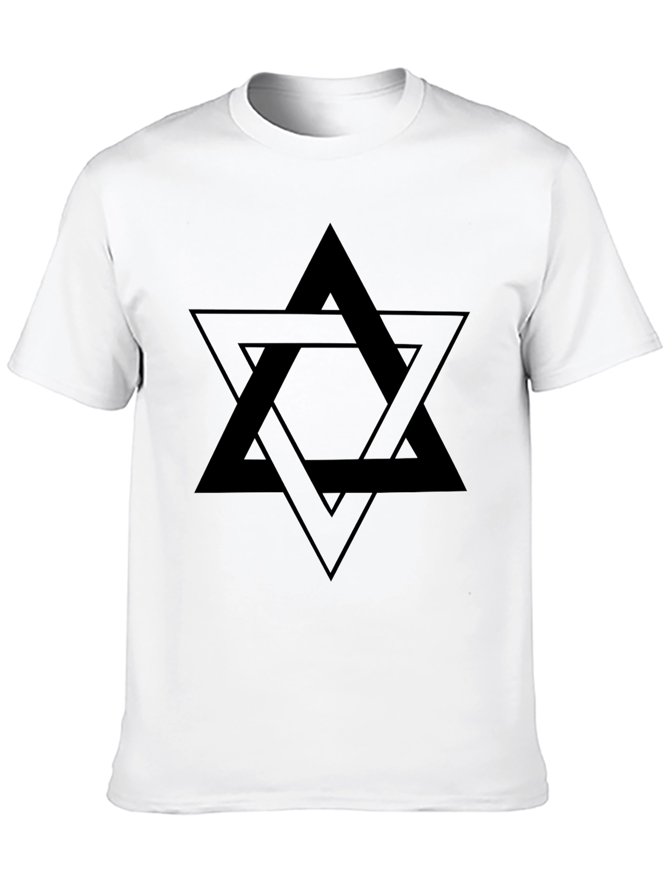 Geometric Star Graphic Tee - Black