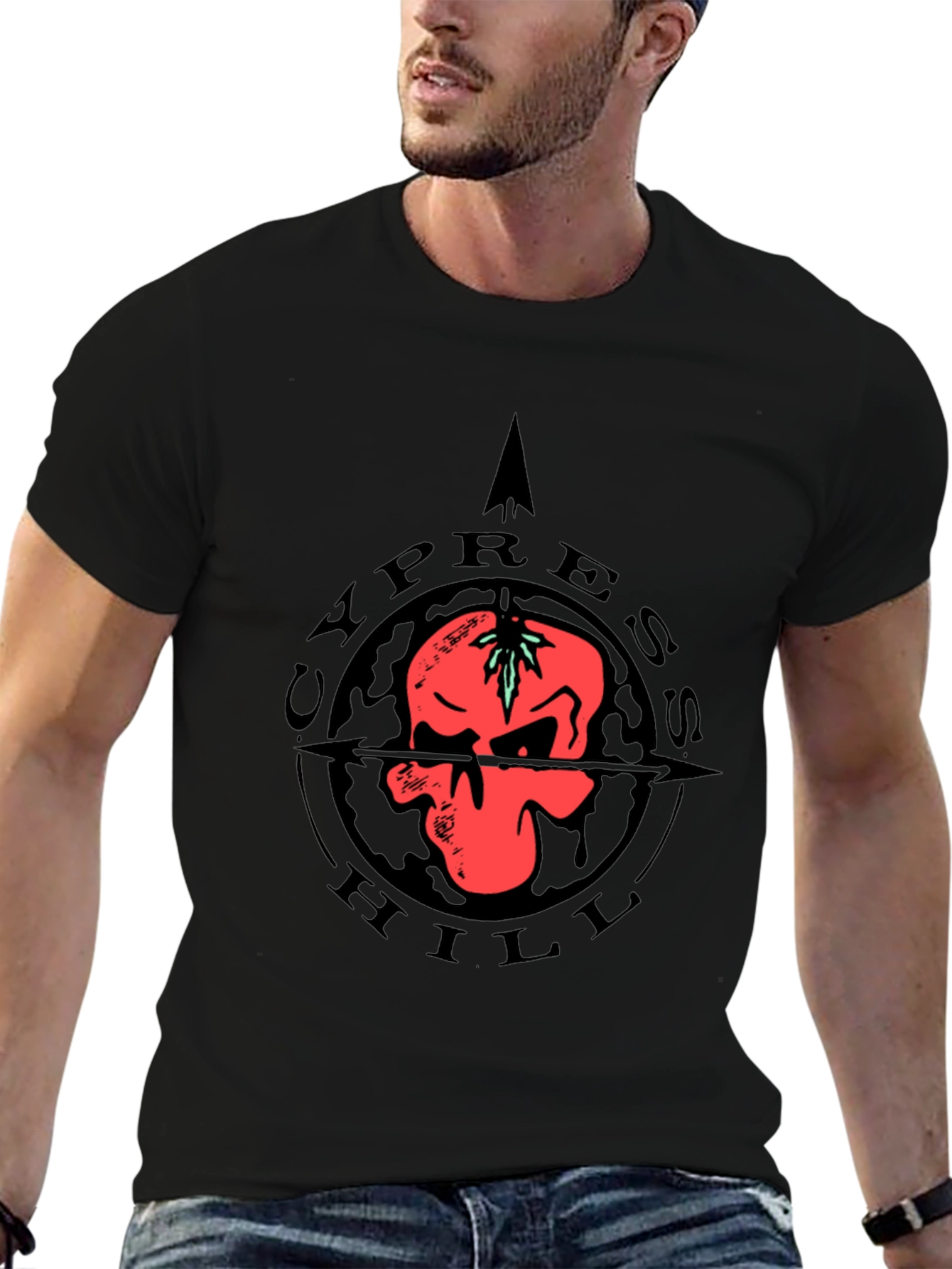 Cypress Hill Skull Graphic Tee - Black