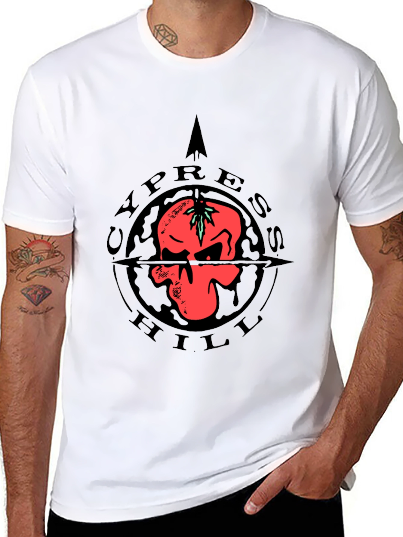 Cypress Hill Skull Graphic Tee - Black