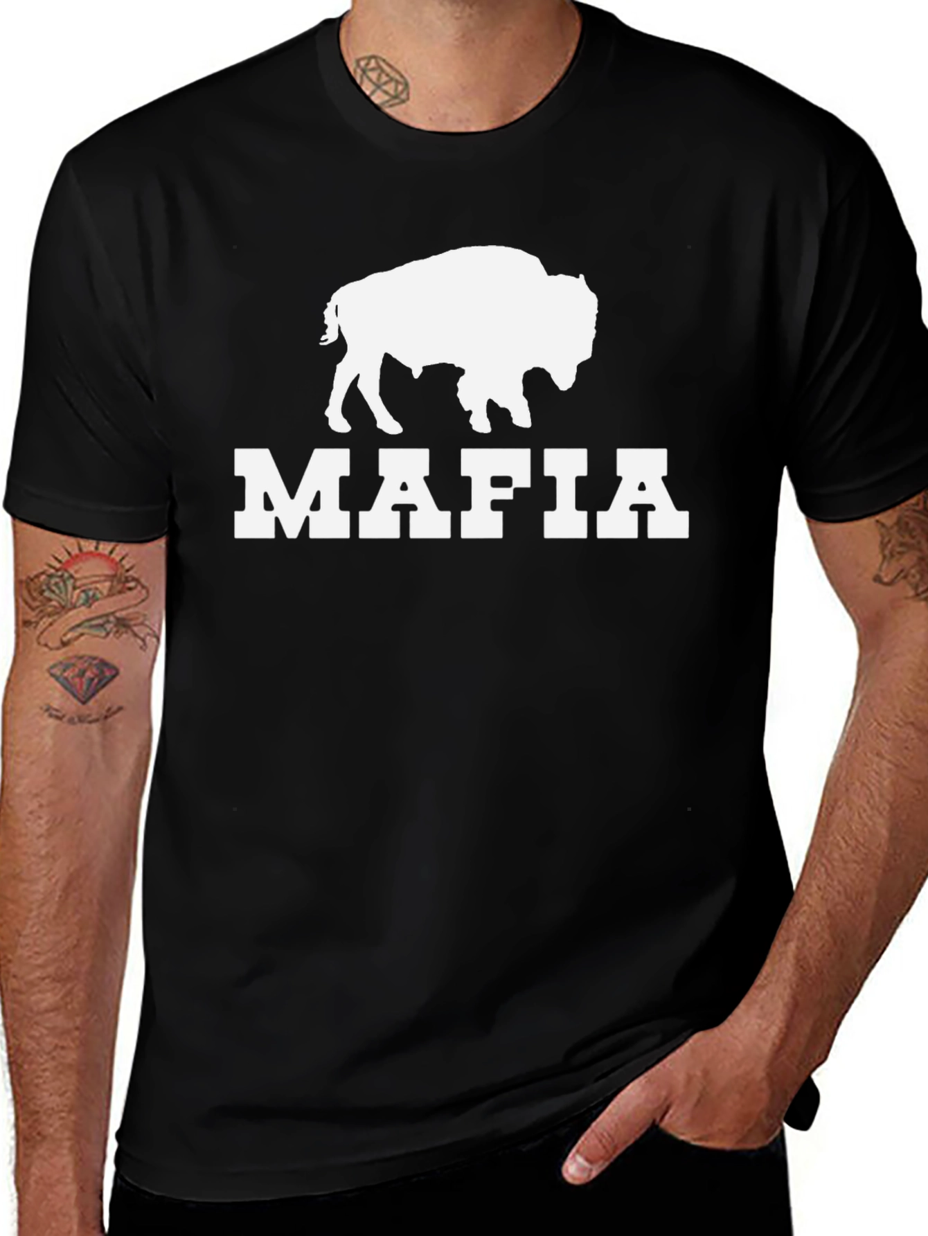 Buffalo Mafia Graphic T-Shirt - Black