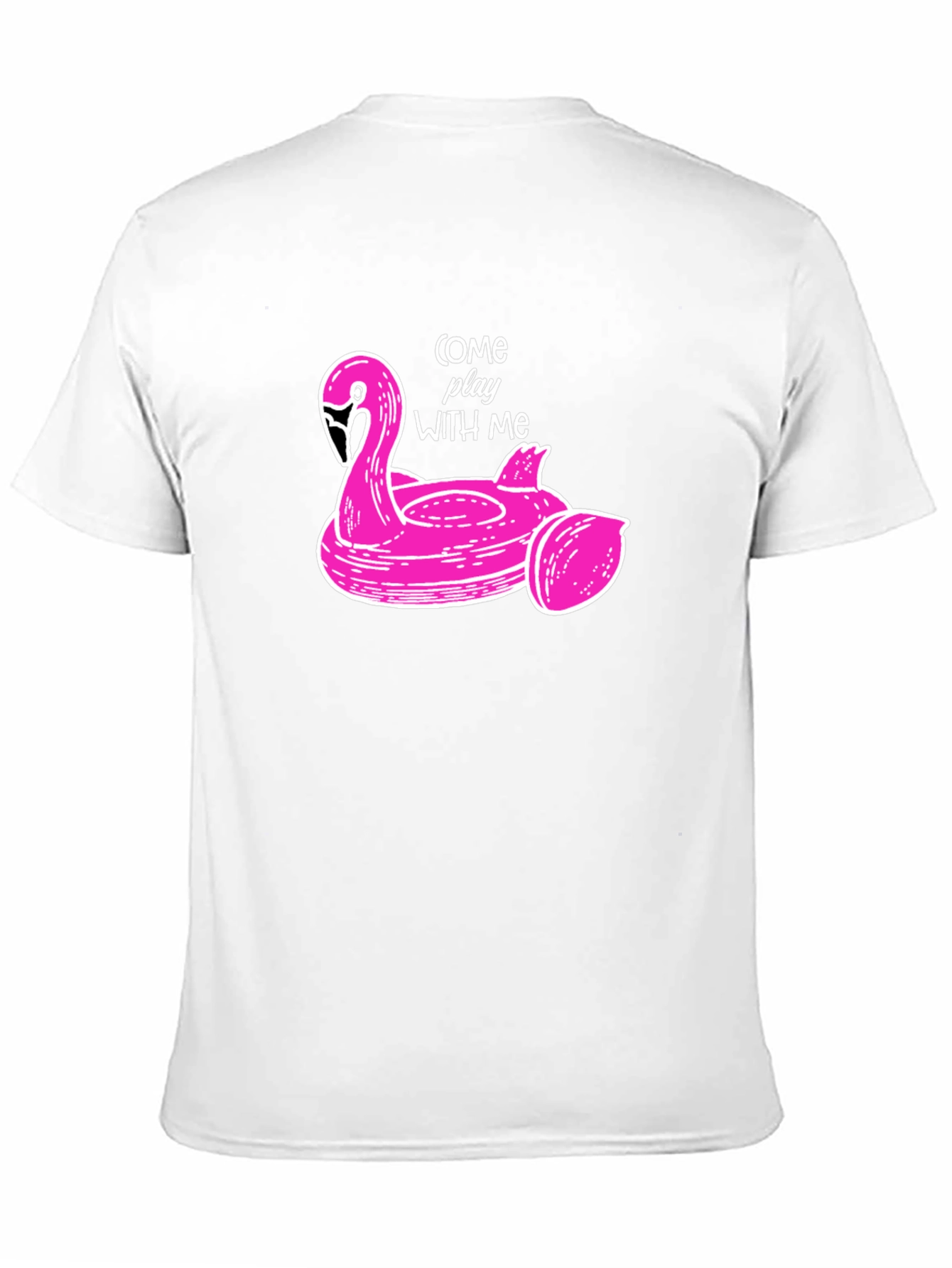 Pink Flamingo Pool Float Graphic Tee