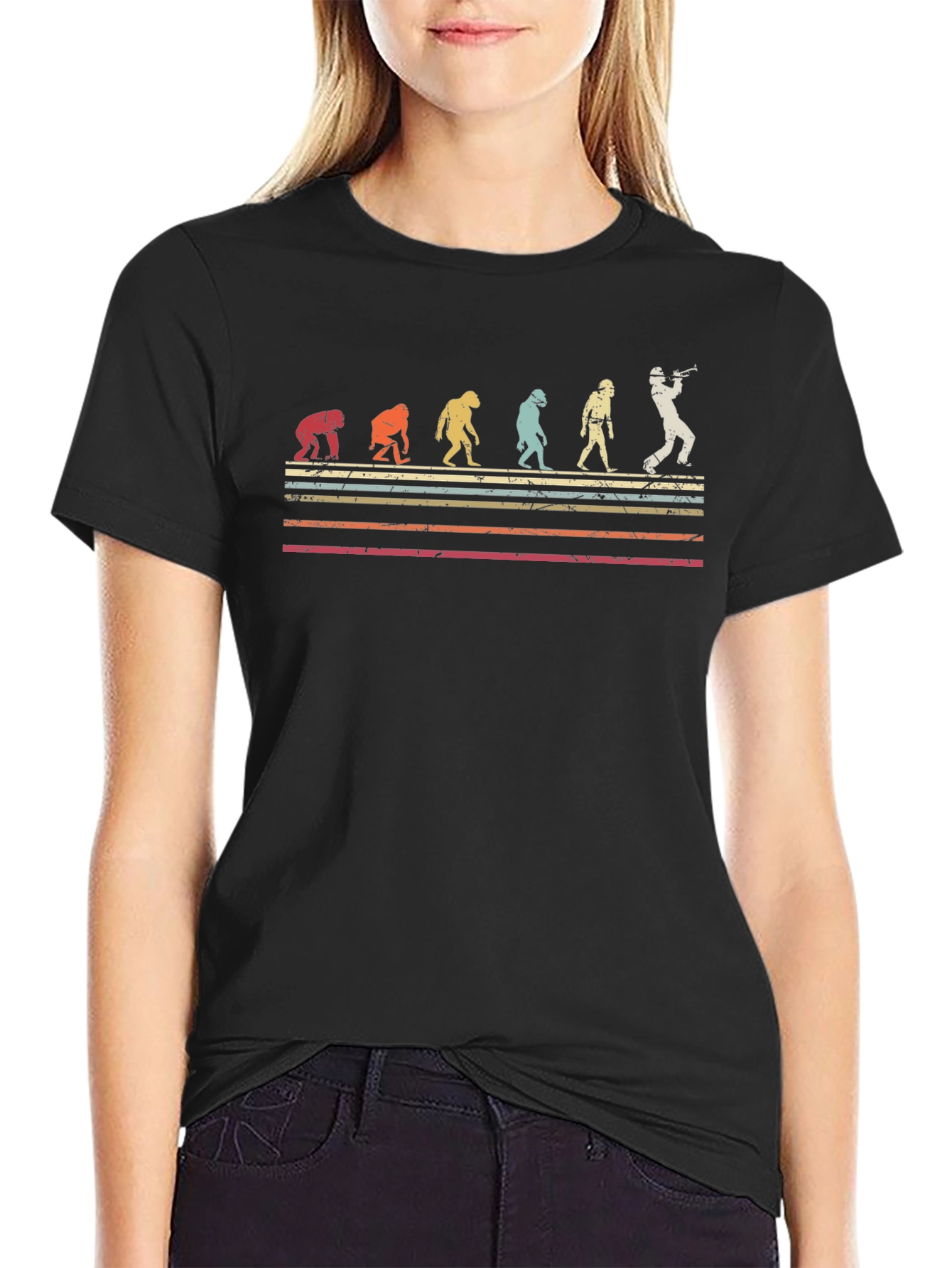 Evolution of Baseball Black T-Shirt