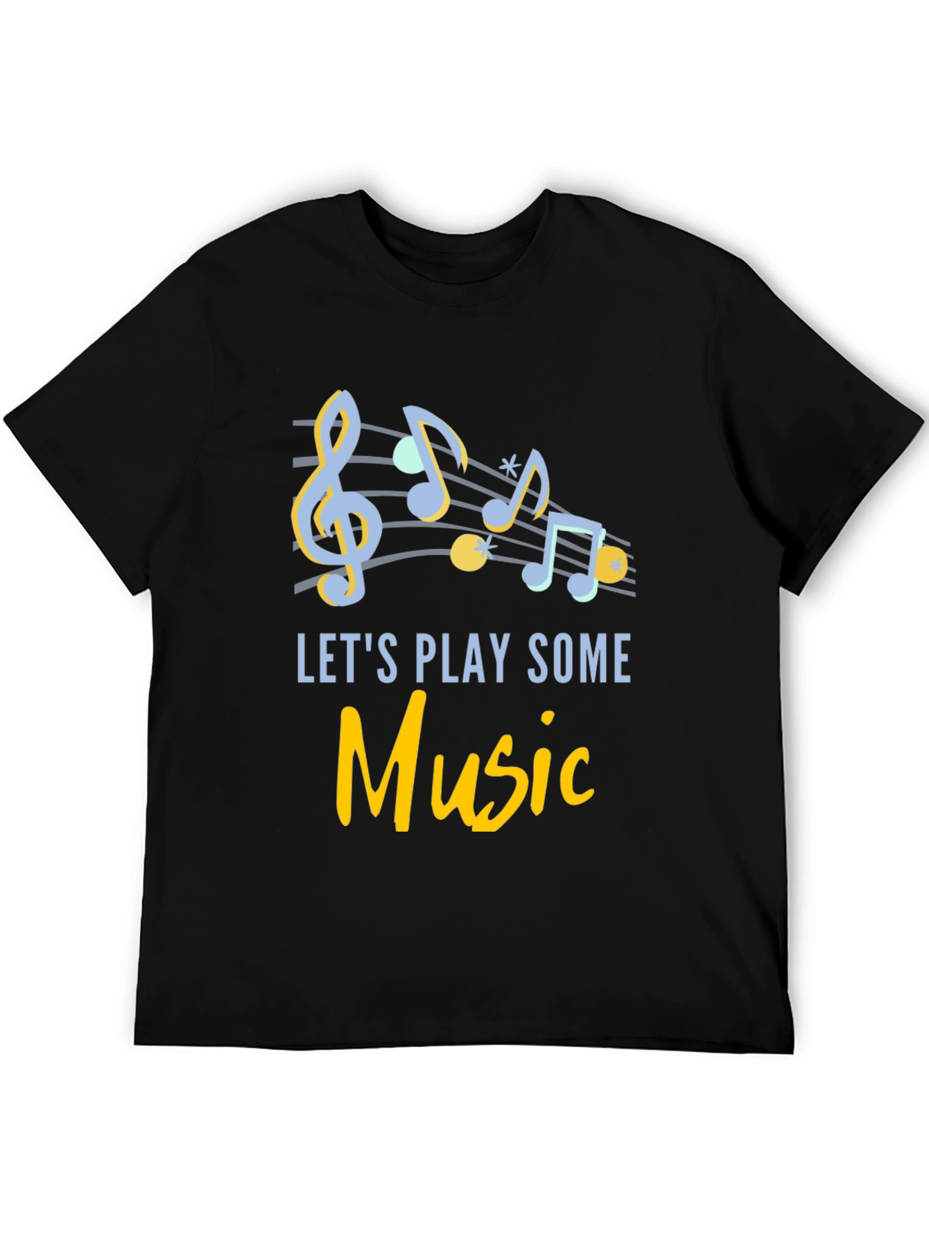Musical Notes T-Shirt - Lets Play Some Music