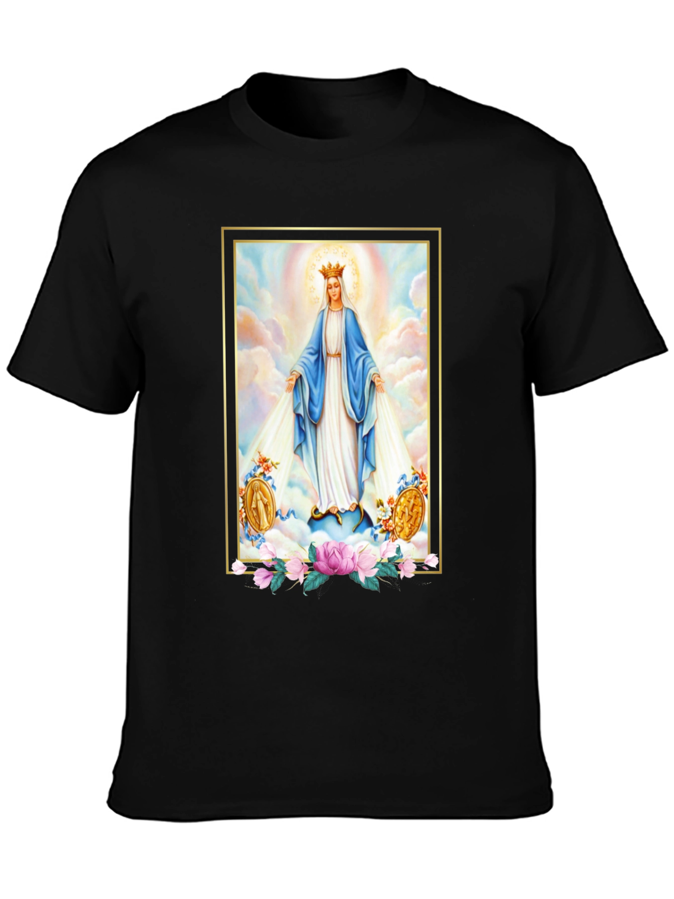 Virgin Mary Graphic Tee - Divine Comfort
