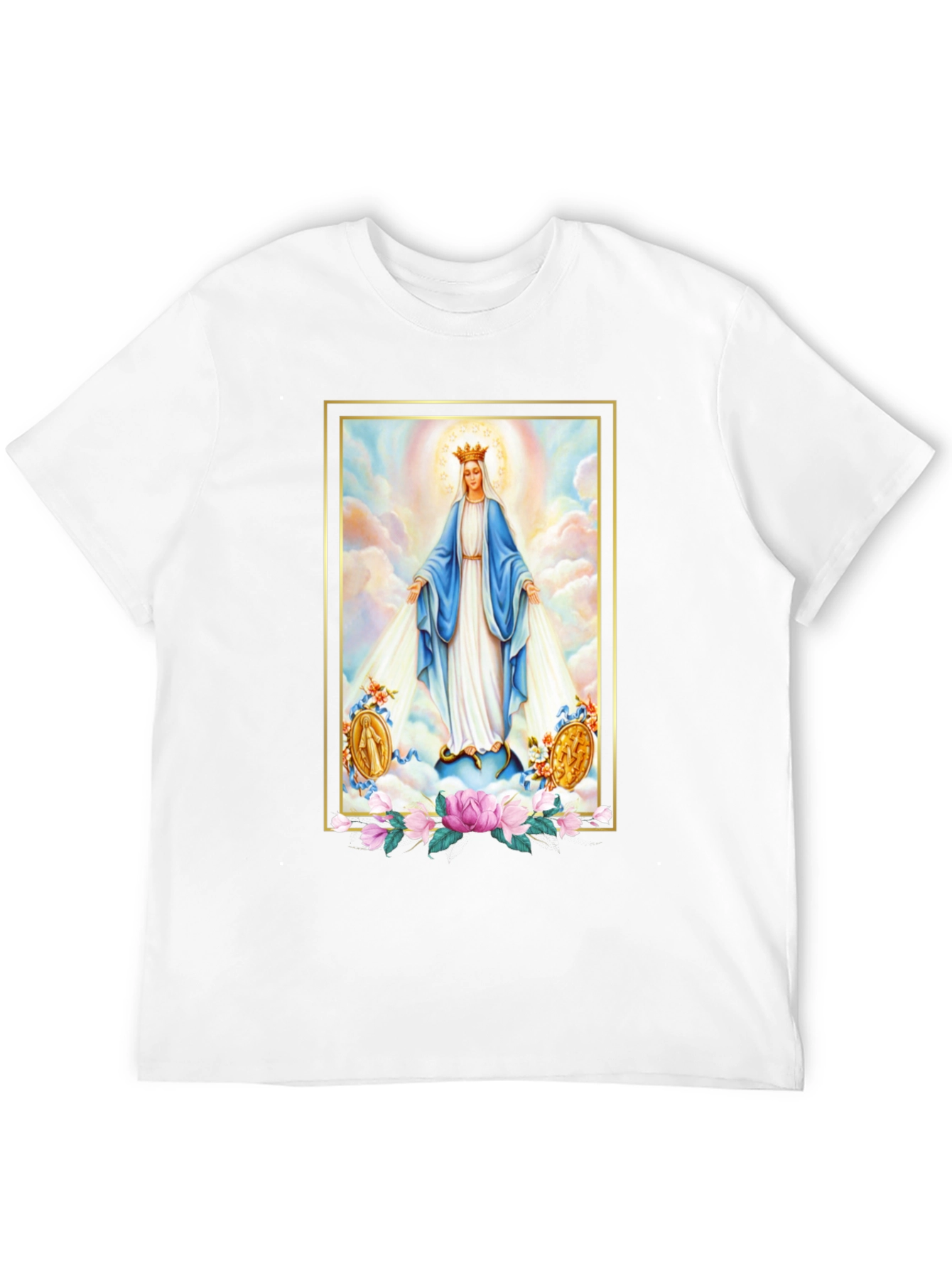 Virgin Mary Graphic Tee - Divine Comfort