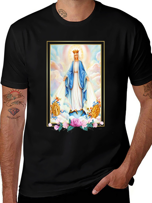 Virgin Mary Graphic Tee - Divine Comfort