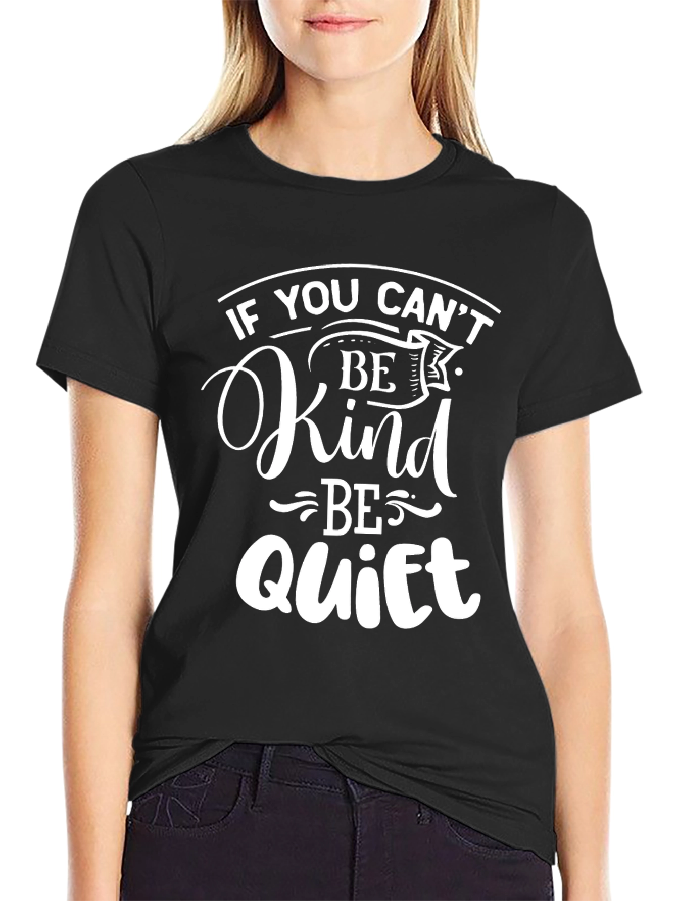 Be Kind or Be Quiet Black Graphic Tee