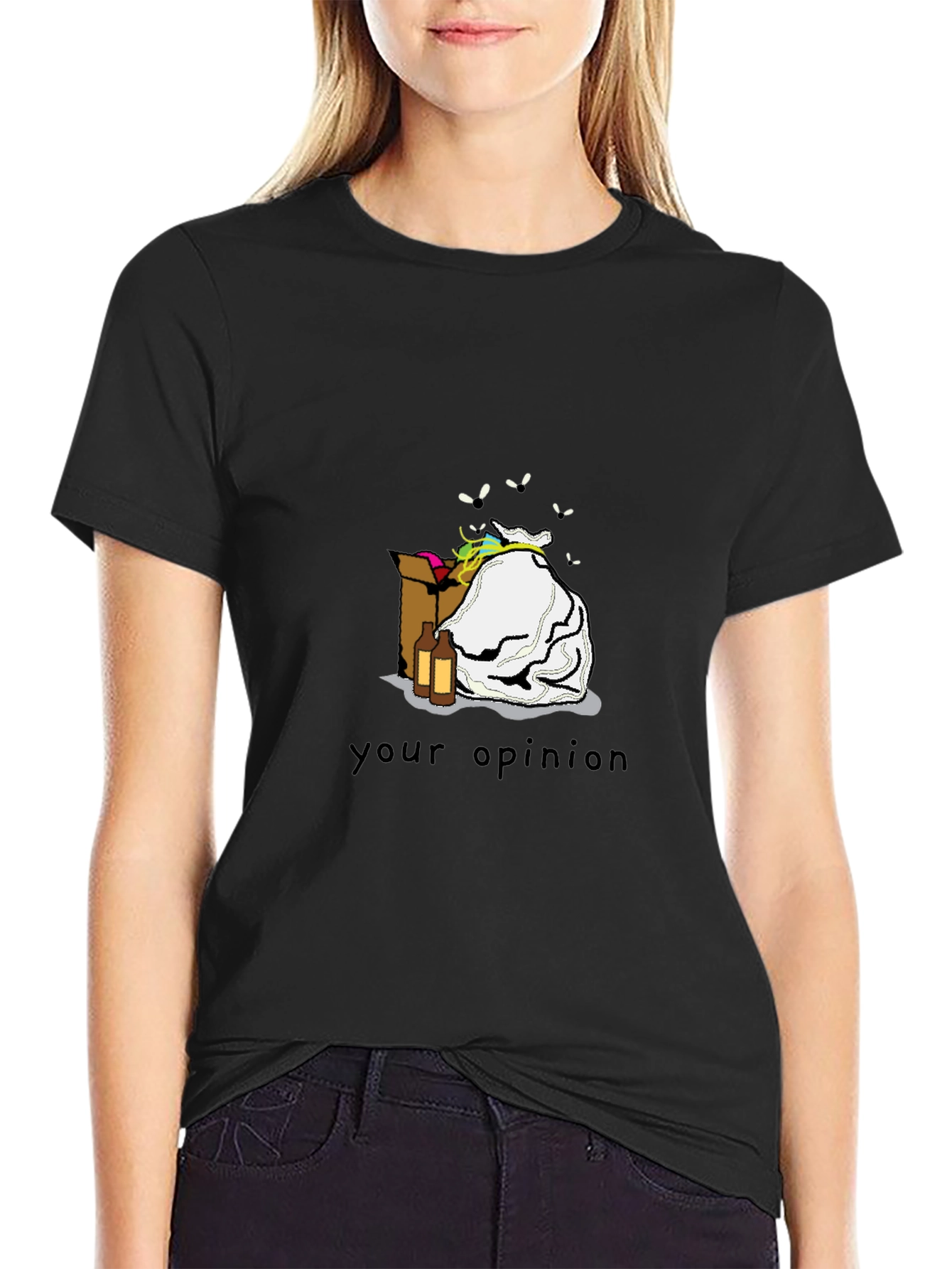 Opinion Trash Black T-Shirt