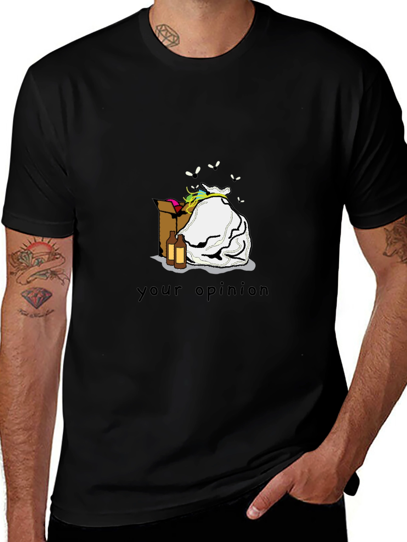 Opinion Trash Black T-Shirt