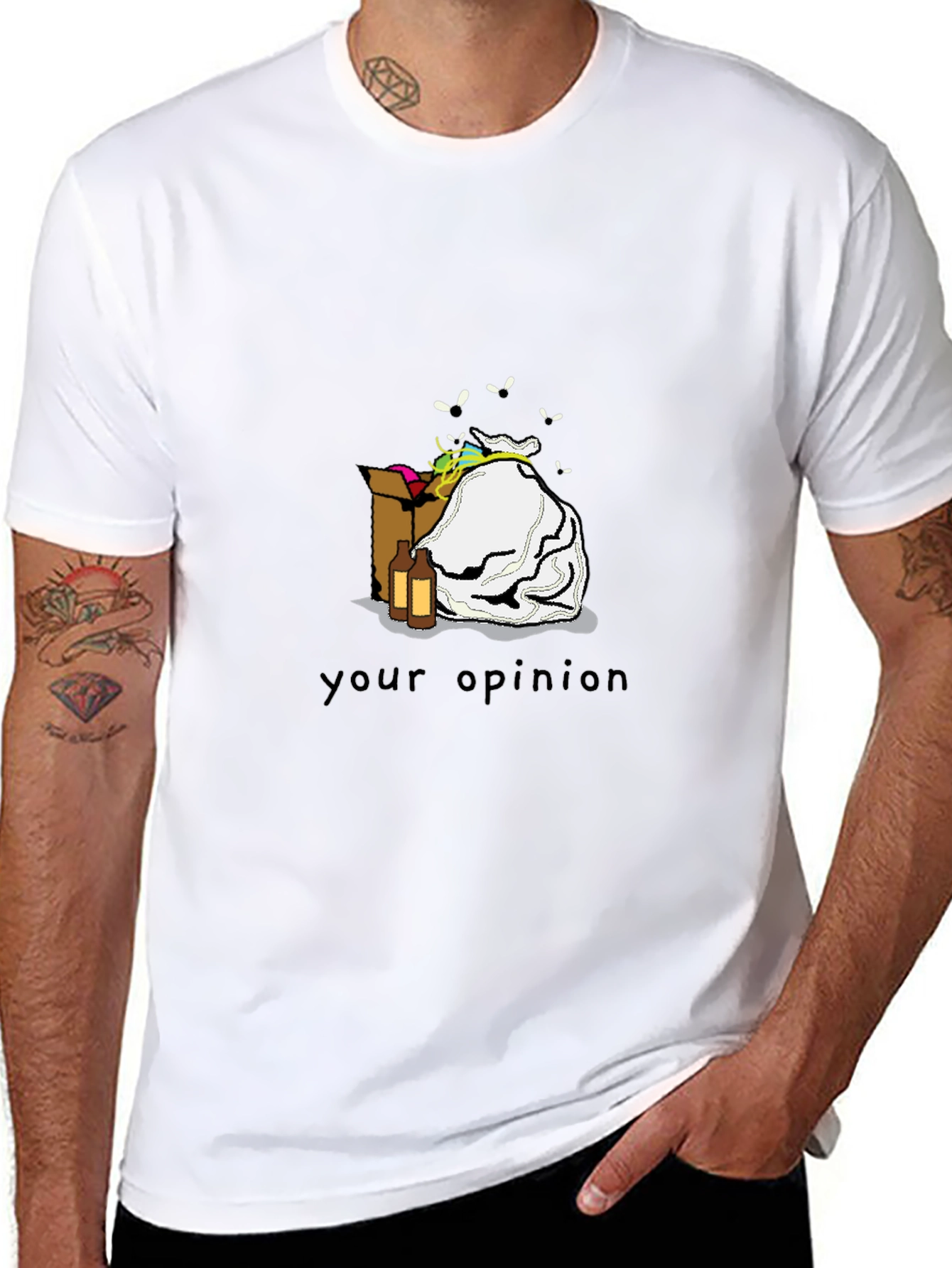 Opinion Trash Black T-Shirt