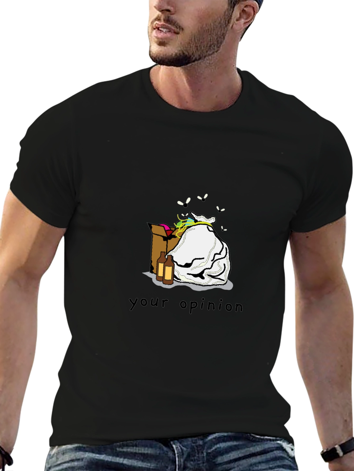 Opinion Trash Black T-Shirt