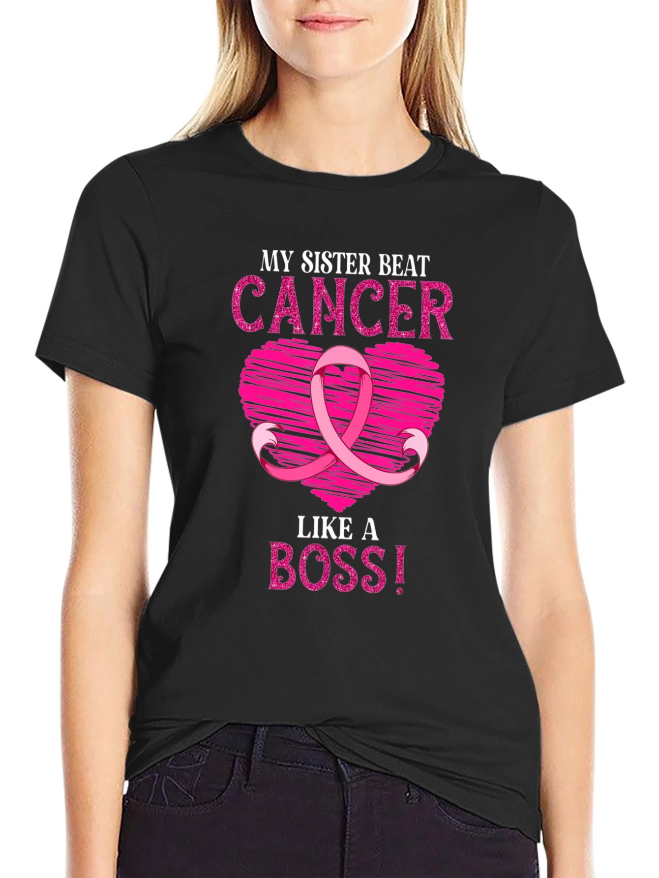 My Sister Beat Cancer Awareness T-Shirt