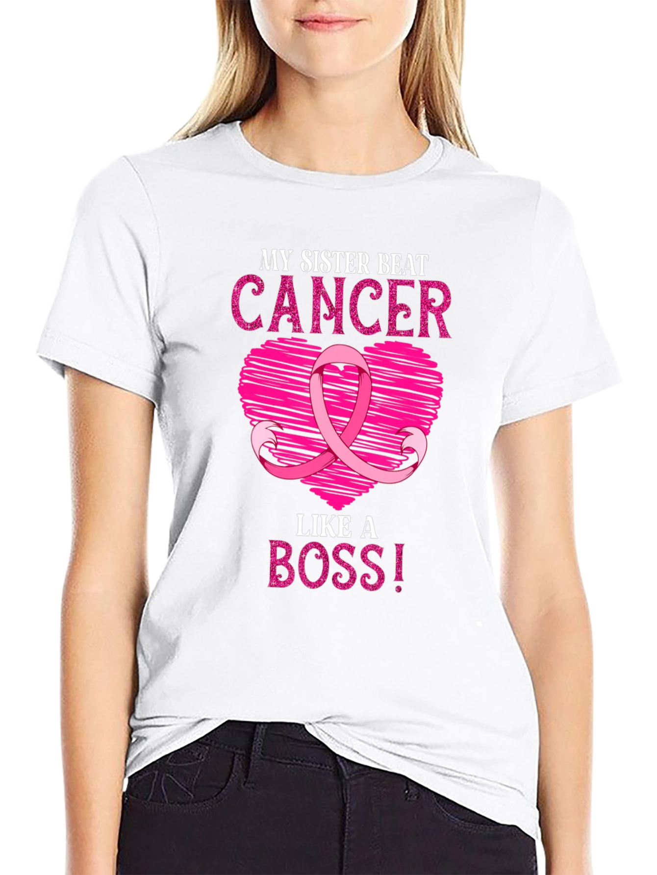 My Sister Beat Cancer Awareness T-Shirt