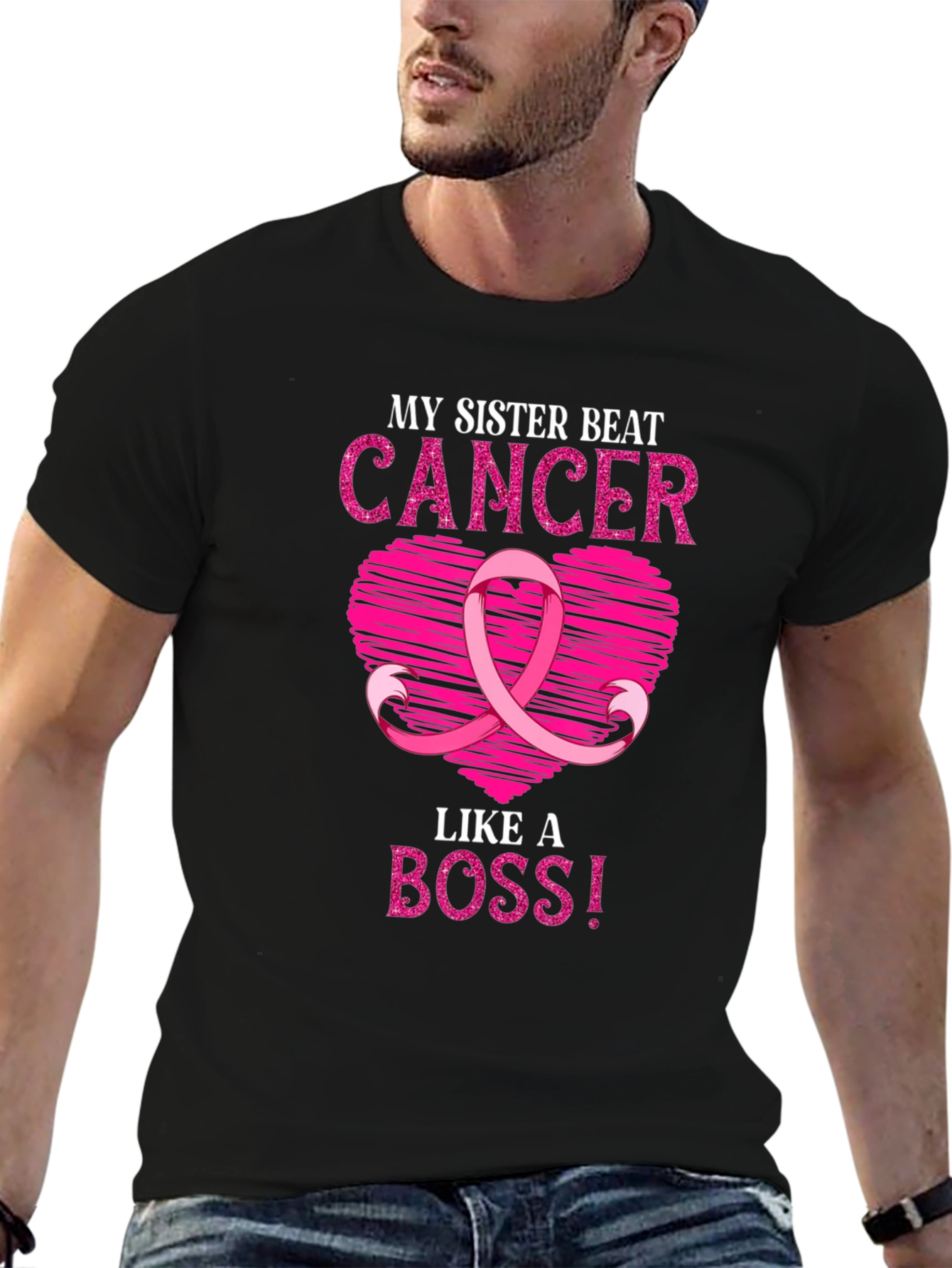 My Sister Beat Cancer Awareness T-Shirt