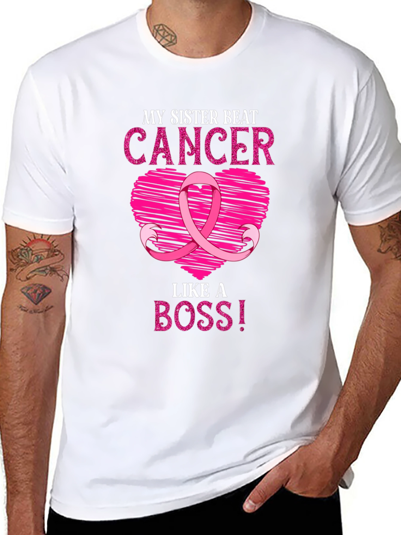 My Sister Beat Cancer Awareness T-Shirt