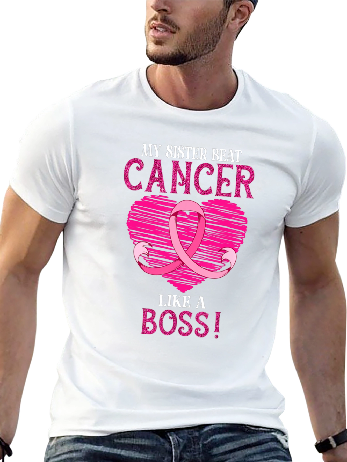 My Sister Beat Cancer Awareness T-Shirt