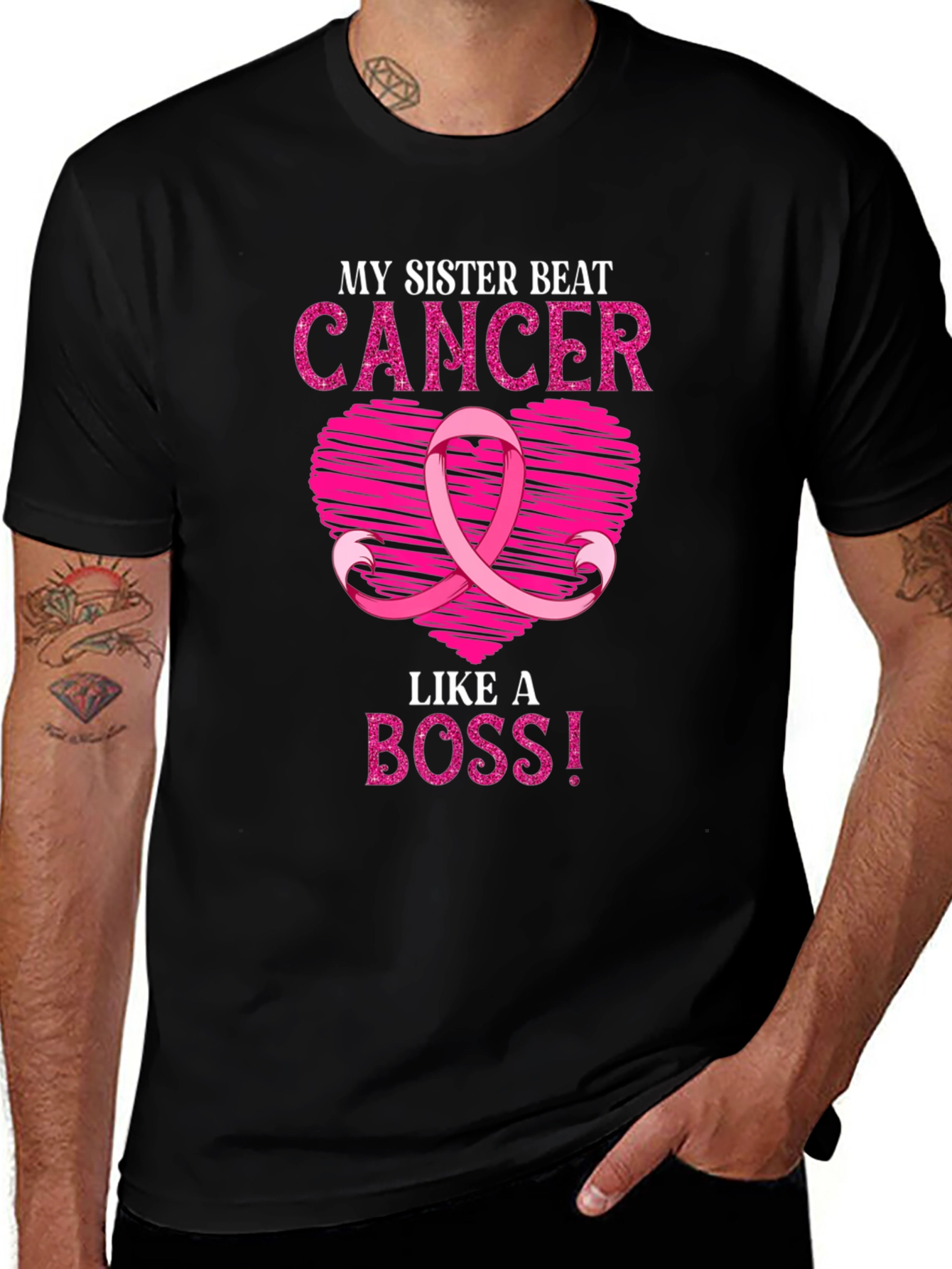 My Sister Beat Cancer Awareness T-Shirt