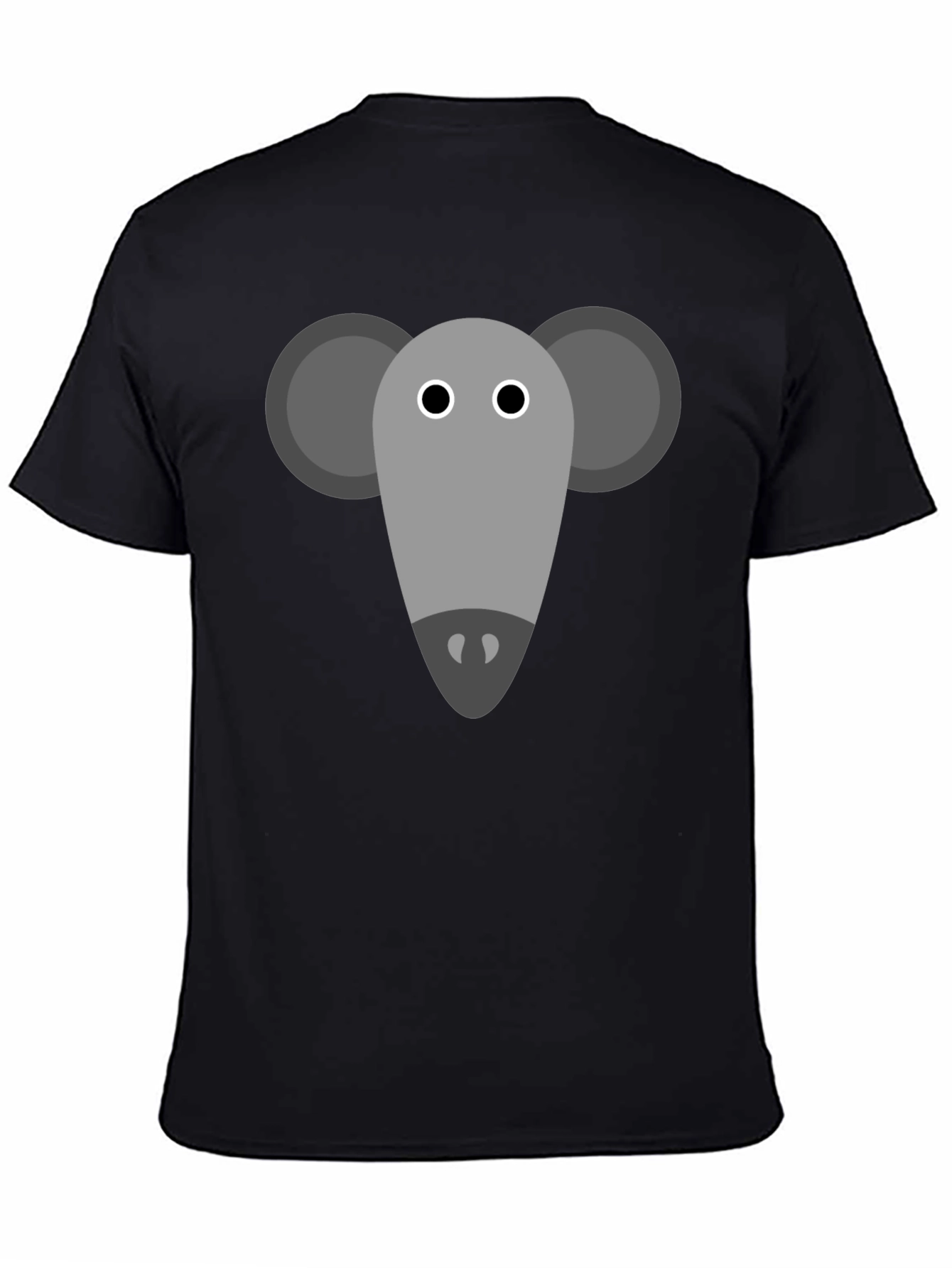 Mouse Graphic Tee - Black Cotton Casual Shirt