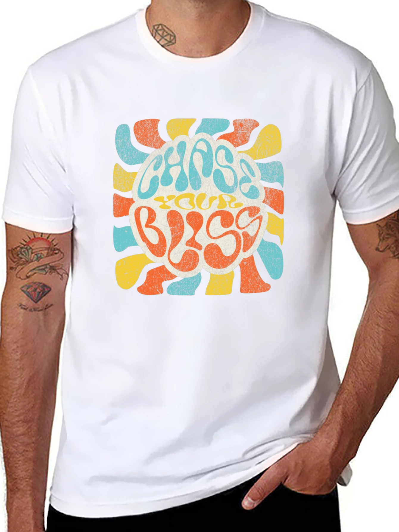Retro Chaos & Bliss T-Shirt - Groovy Graphic Tee