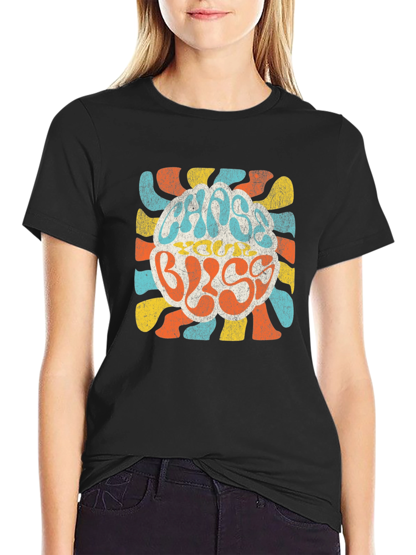 Retro Chaos & Bliss T-Shirt - Groovy Graphic Tee