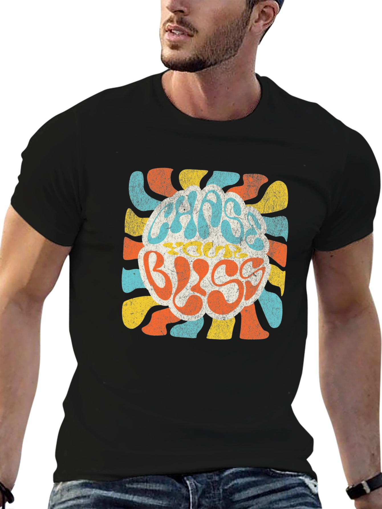 Retro Chaos & Bliss T-Shirt - Groovy Graphic Tee