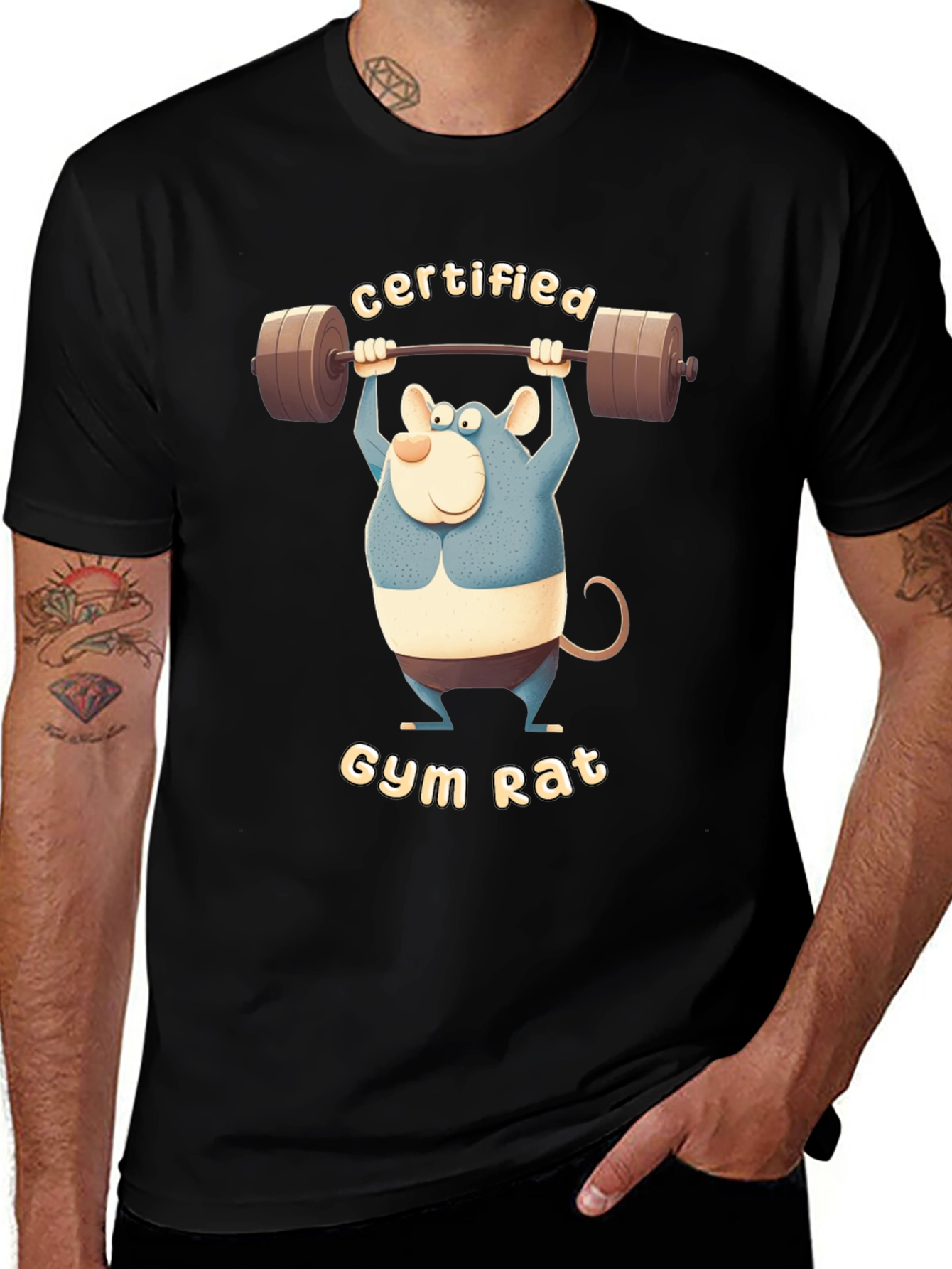 Certified Gym Rat T-Shirt - Funny Workout Tee