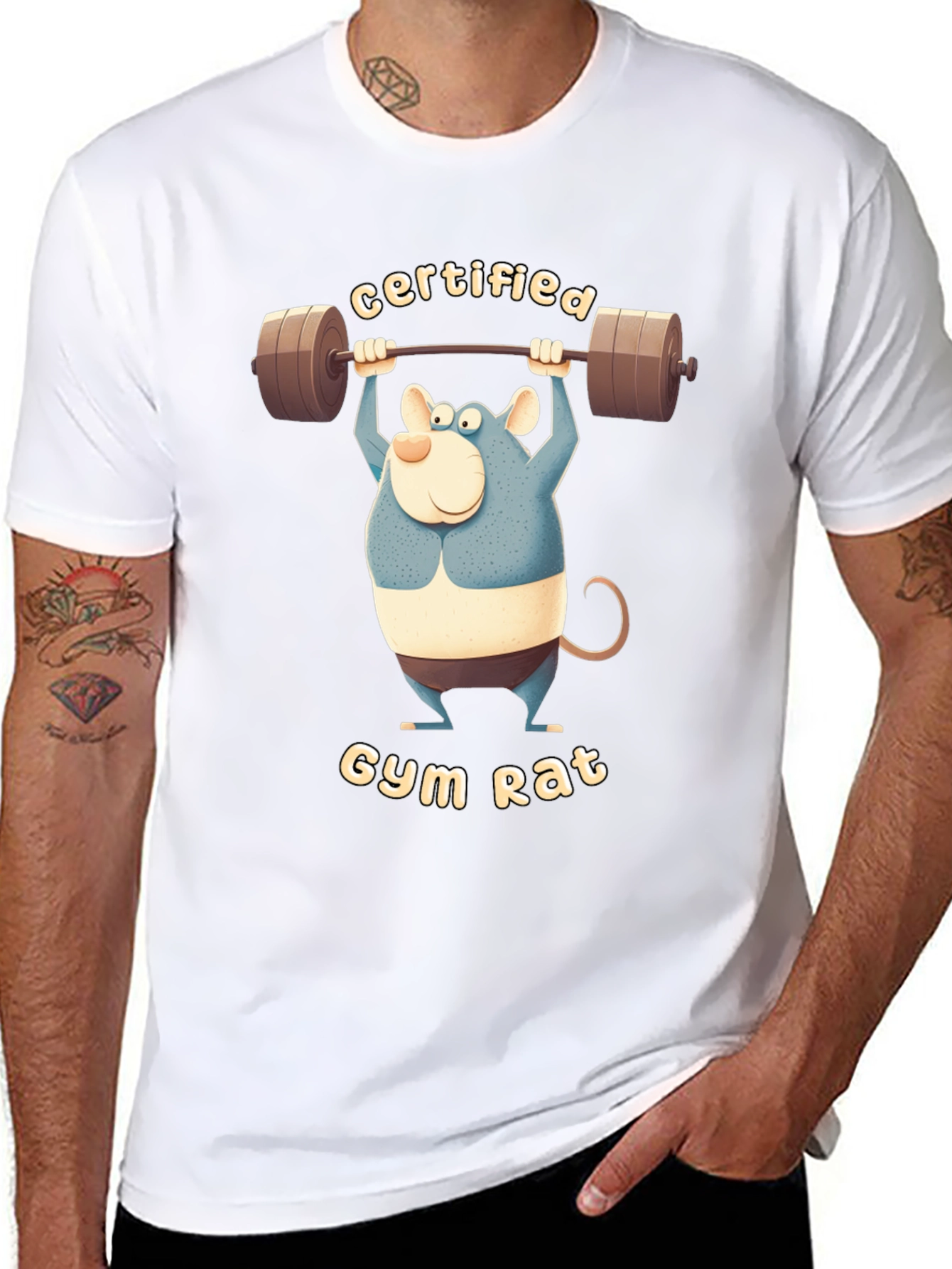 Certified Gym Rat T-Shirt - Funny Workout Tee