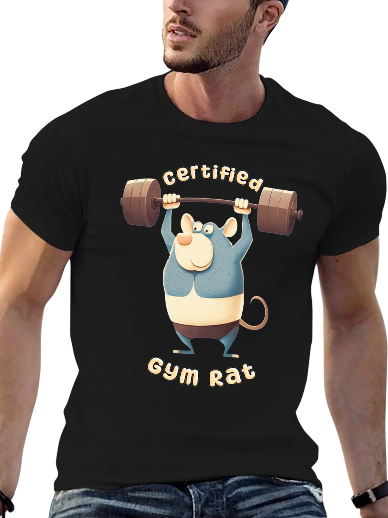 Certified Gym Rat T-Shirt - Funny Workout Tee