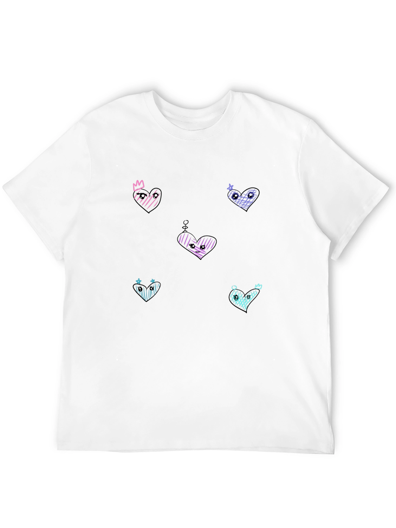 Heart Print T-Shirt - Funky Graphic Tee