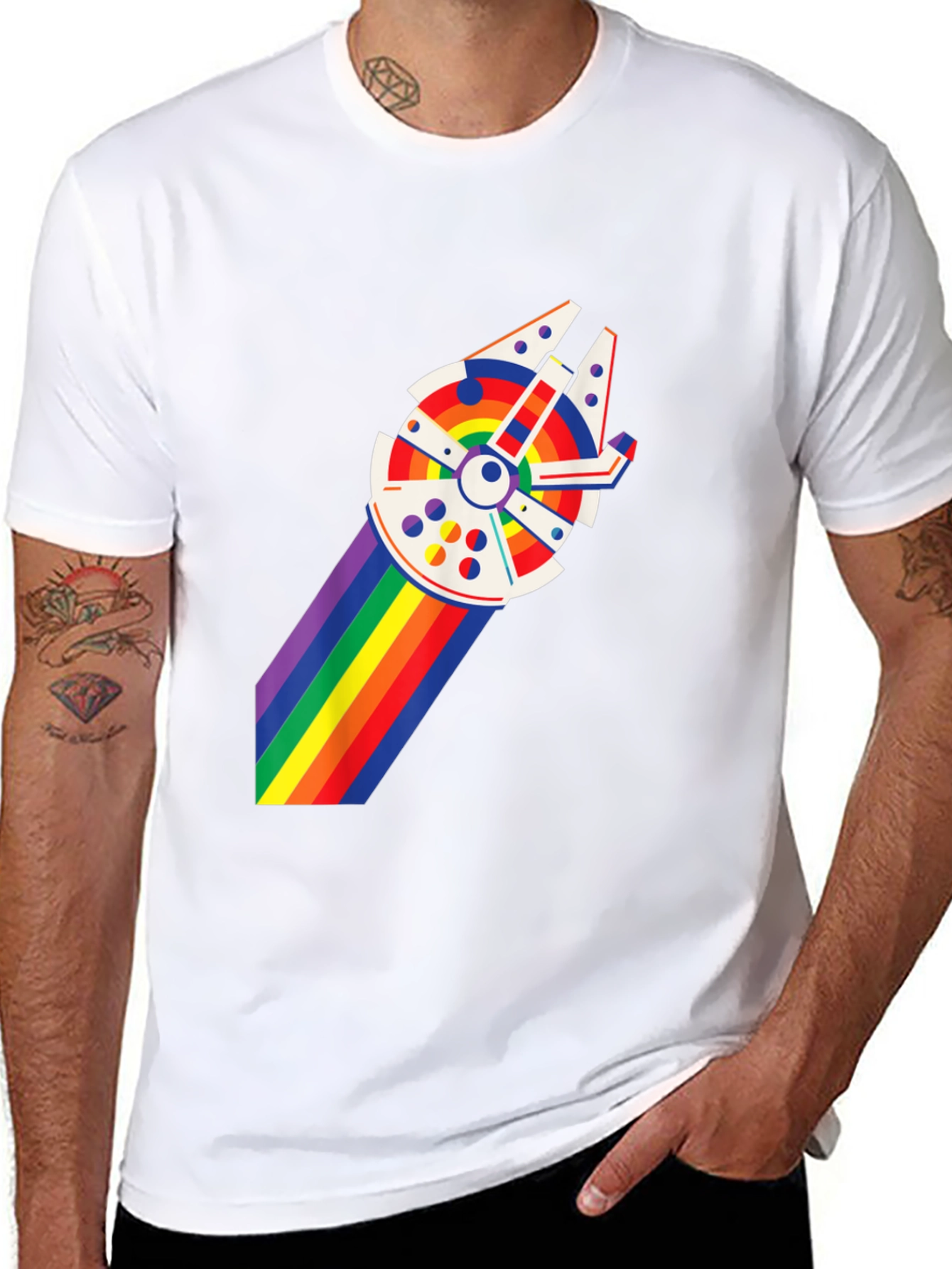 Pride Falcon Graphic T-Shirt - Black