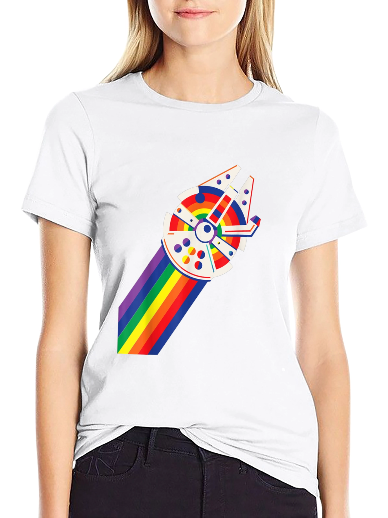 Pride Falcon Graphic T-Shirt - Black