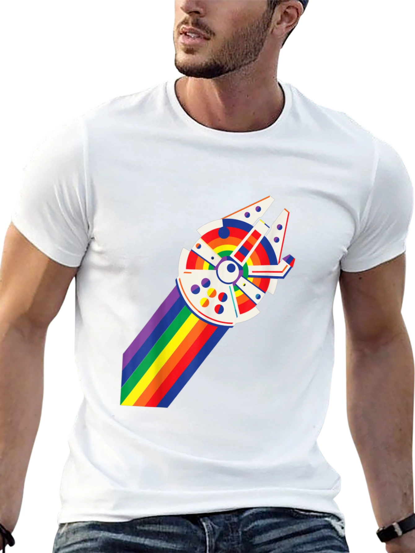 Pride Falcon Graphic T-Shirt - Black