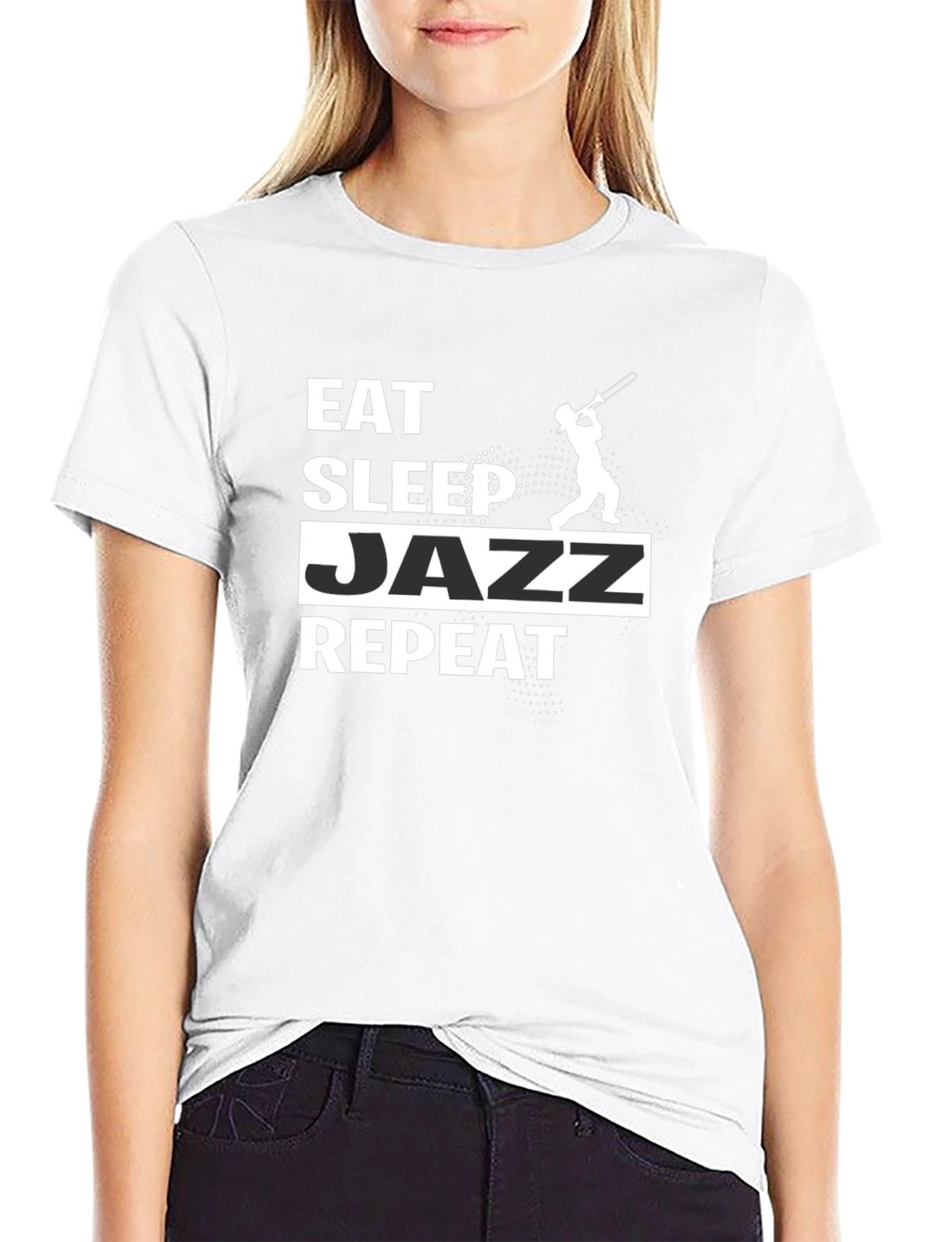 Eat Sleep Jazz Repeat Graphic Tee