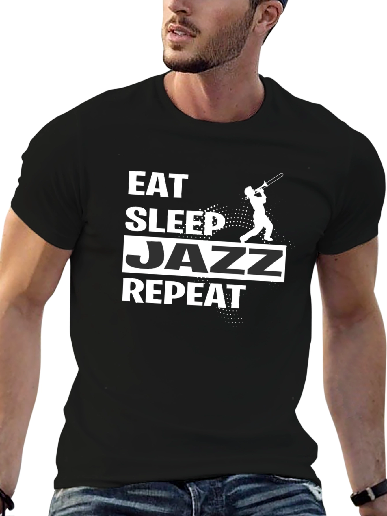 Eat Sleep Jazz Repeat Graphic Tee