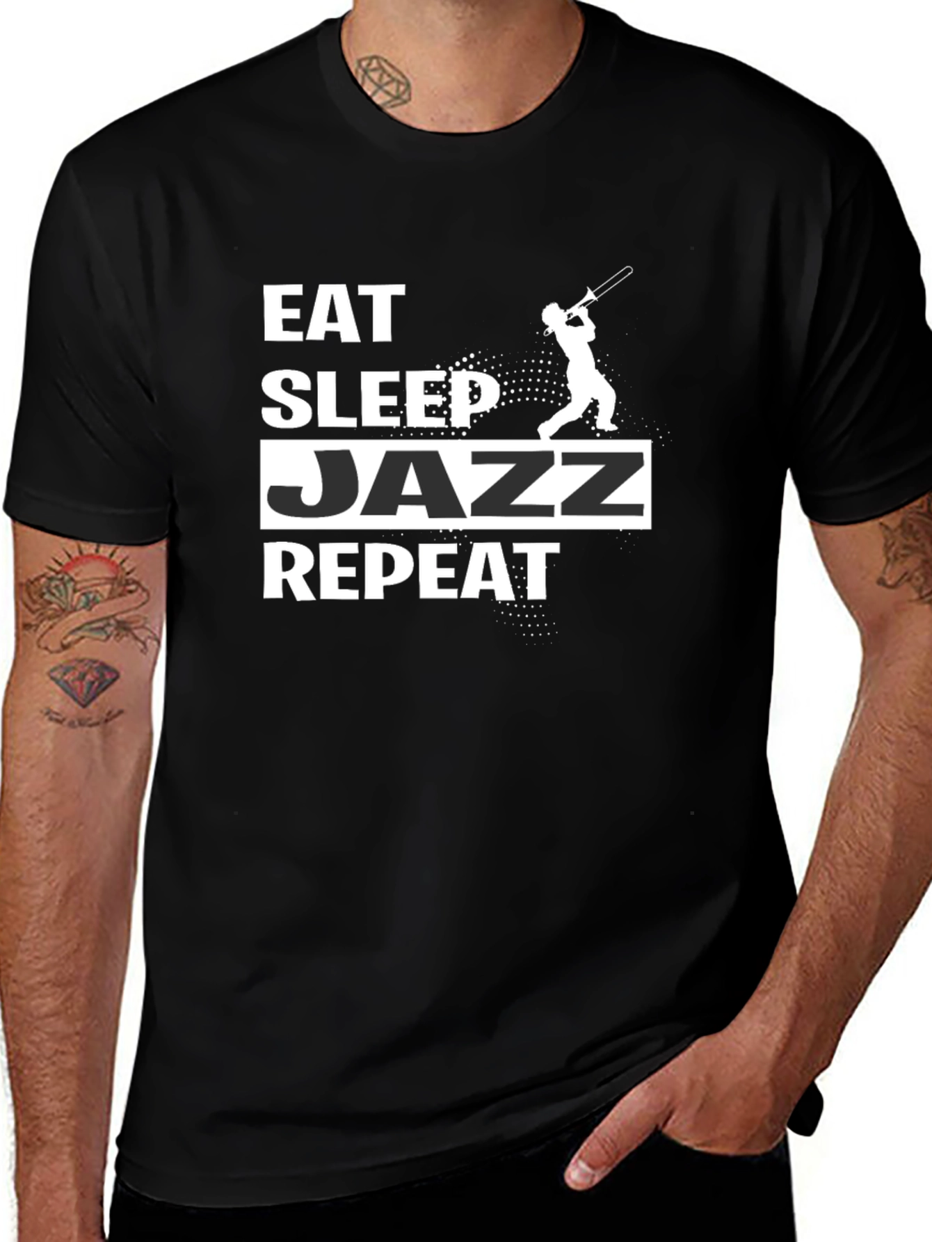 Eat Sleep Jazz Repeat Graphic Tee