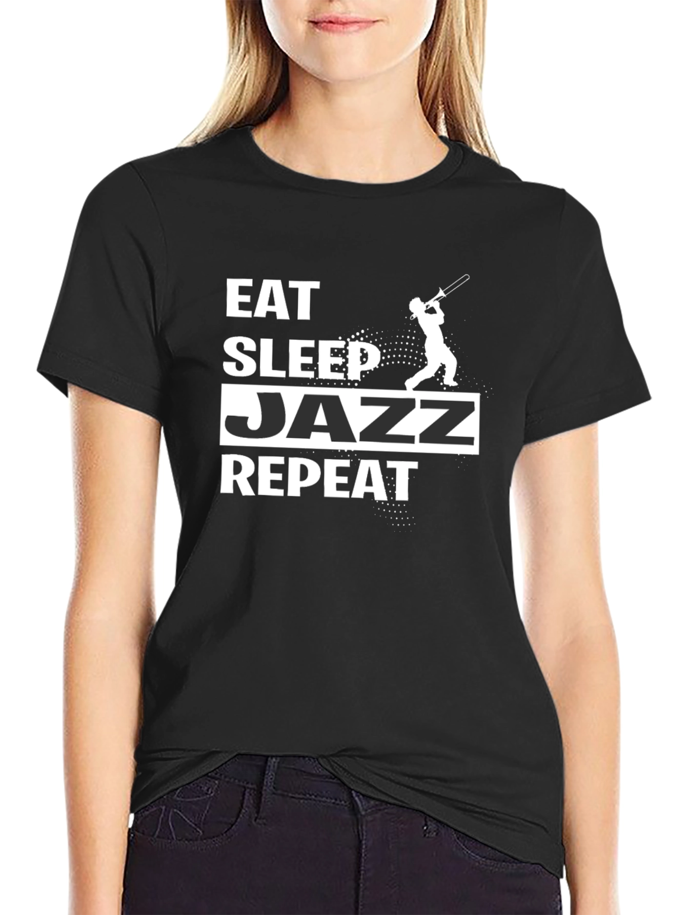 Eat Sleep Jazz Repeat Graphic Tee
