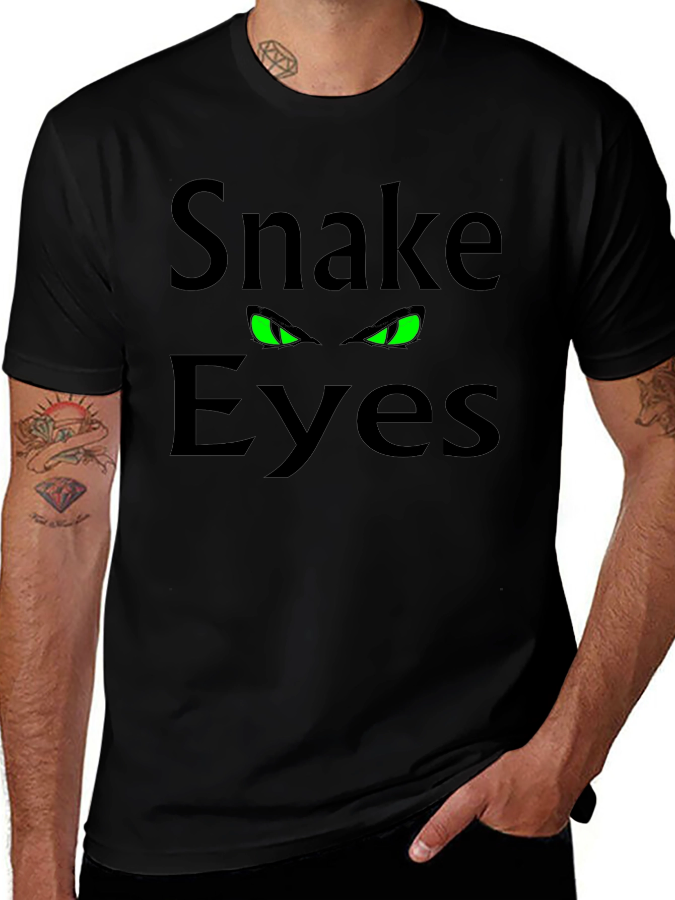 Snake Eyes Graphic Tee - Mens Black T-Shirt