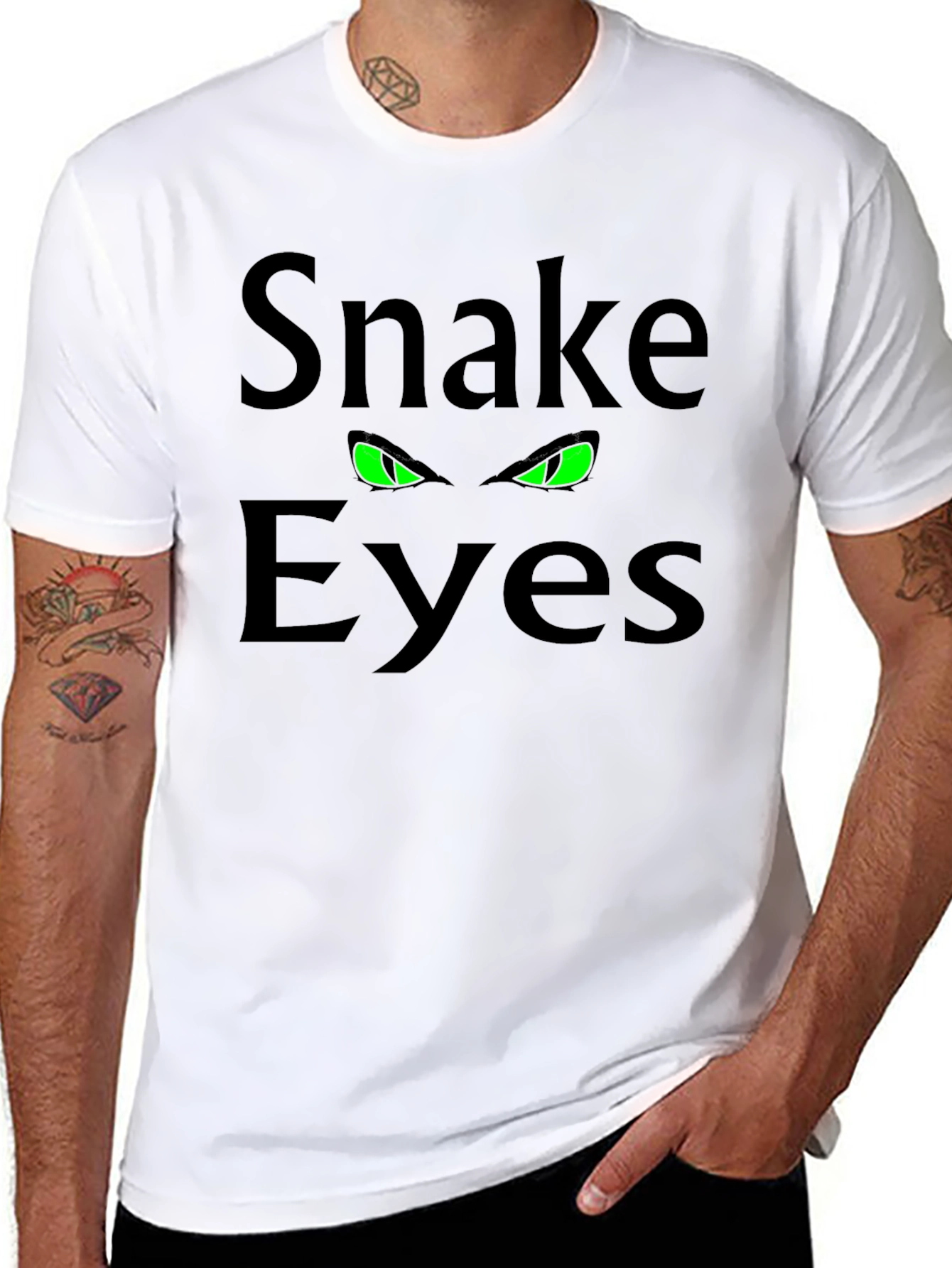 Snake Eyes Graphic Tee - Mens Black T-Shirt