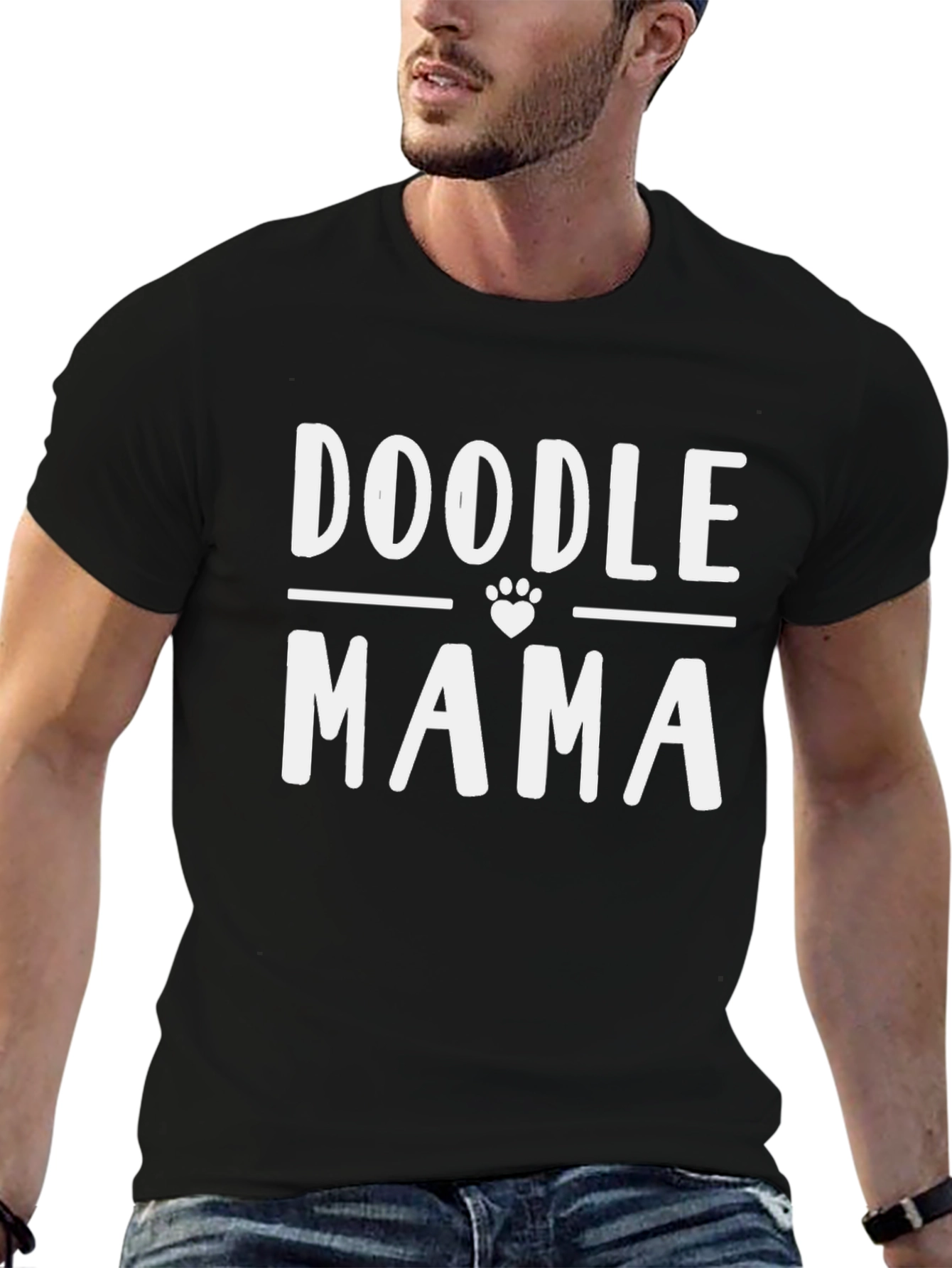 Doodle Mama Black Graphic T-Shirt